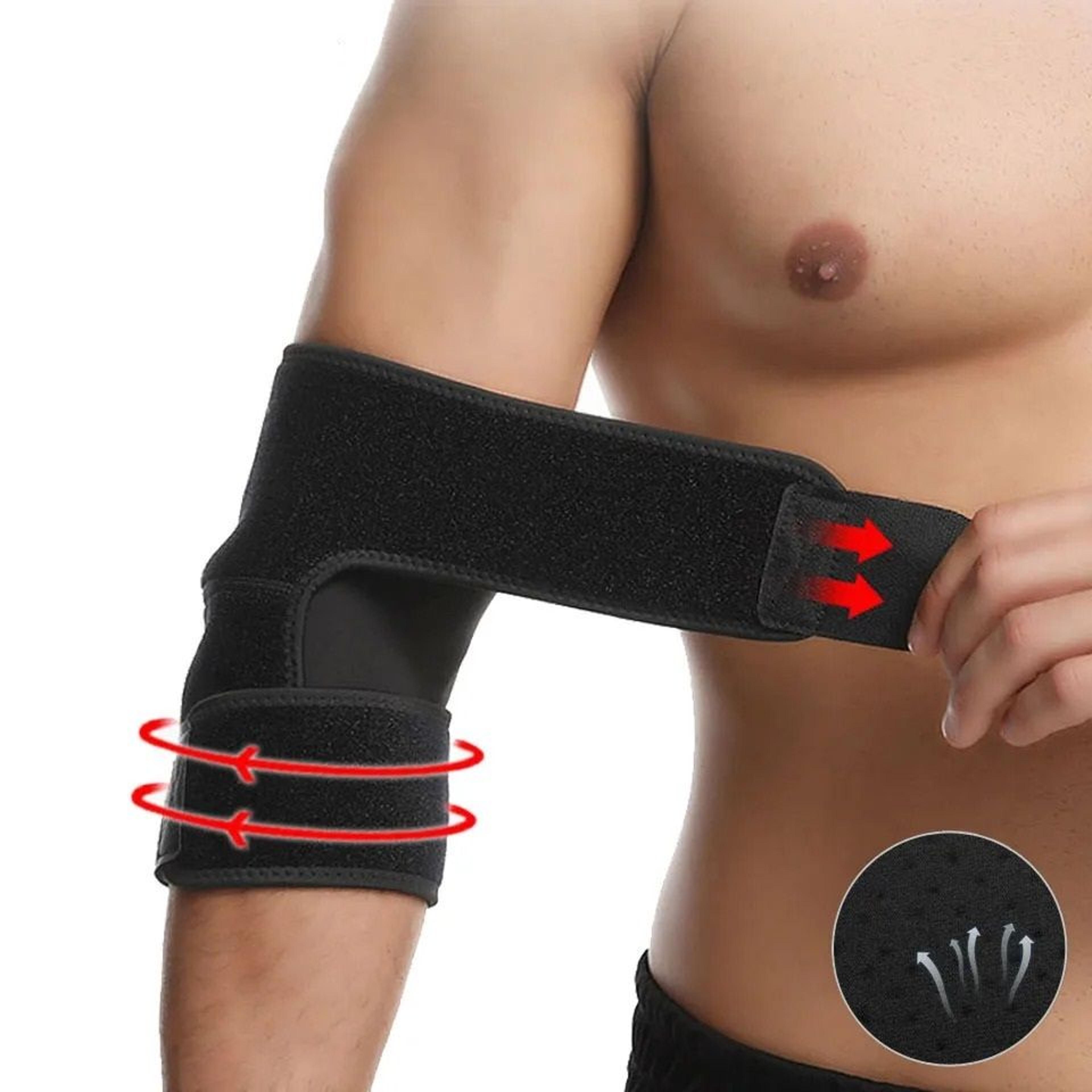 adjustable elastic sports elbow support wrap brace pad