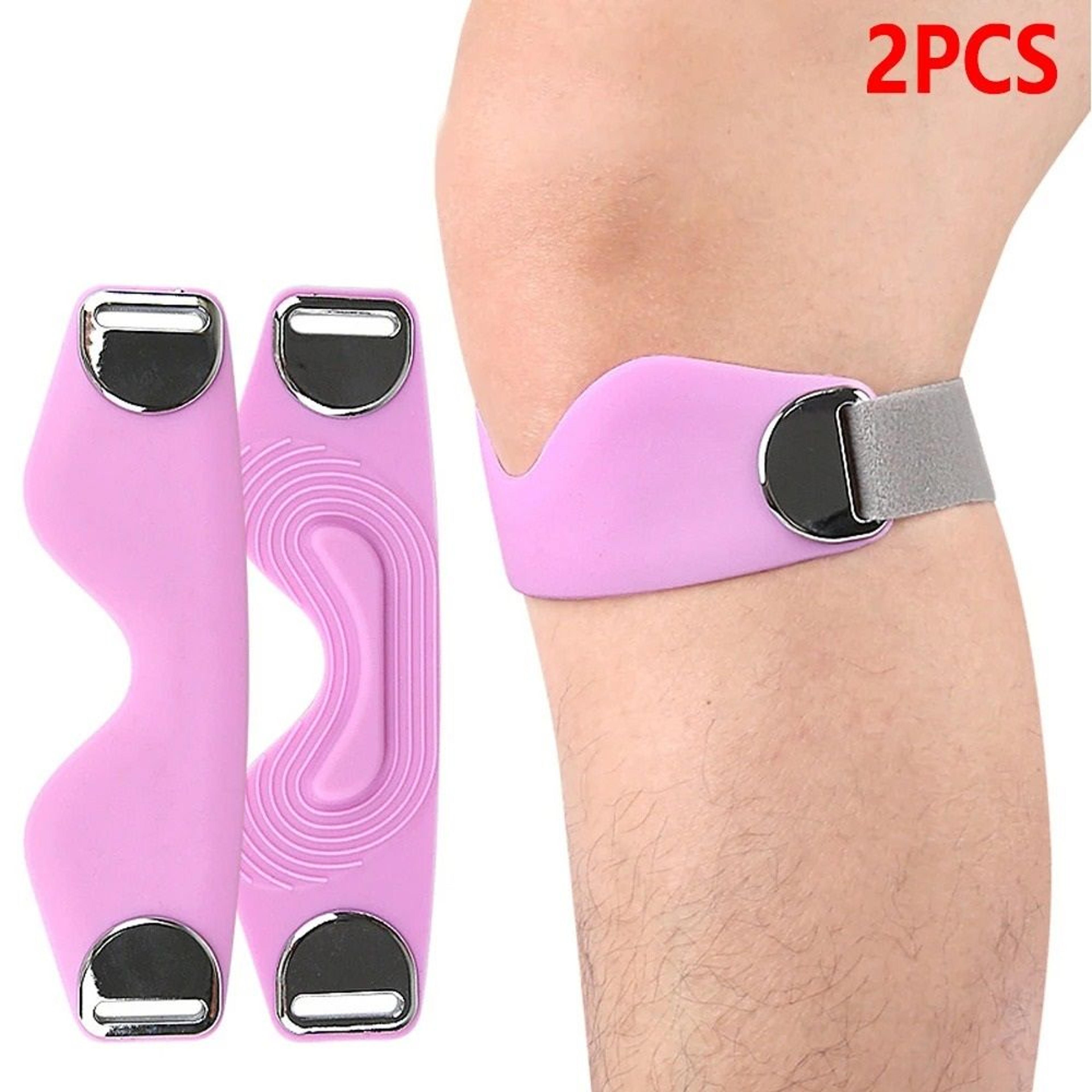 2-pack adjustable silicone patellar tendon support straps for jumper's knee & pain relief