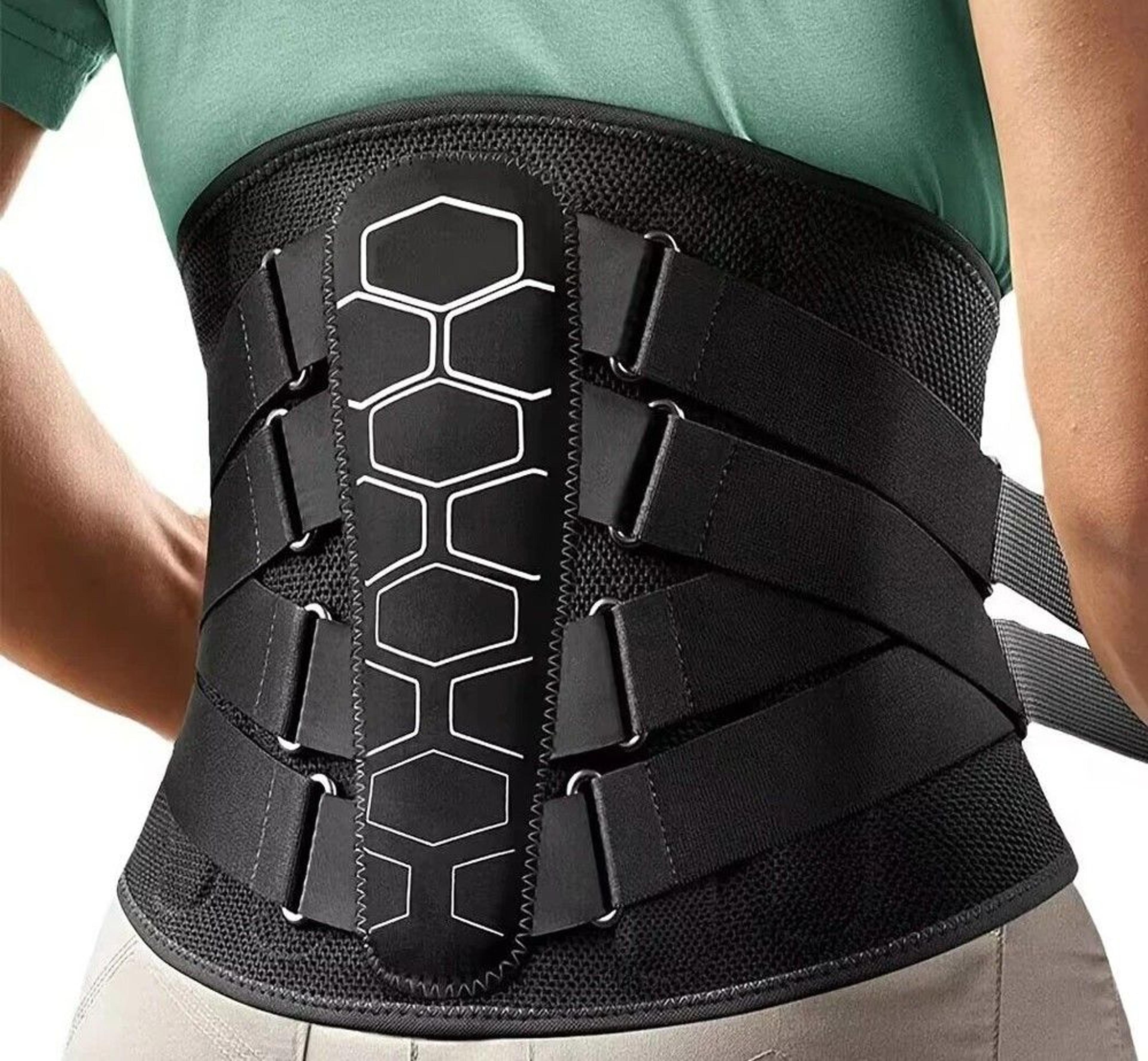 ergonomic back brace with comfortable 3d lumbar pad for lower back pain & sciatica