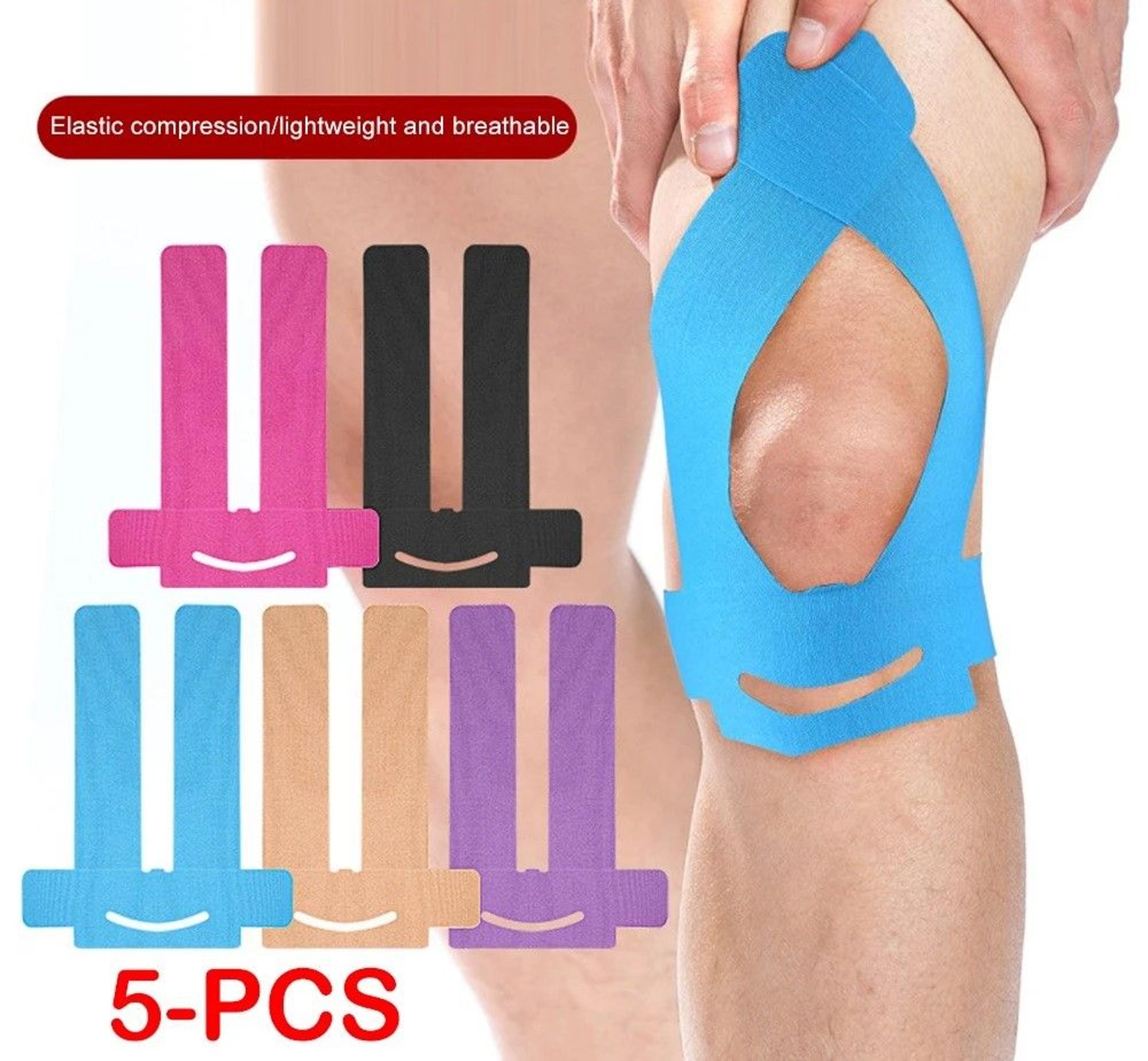 5-pack waterproof kinesiology tape for knees