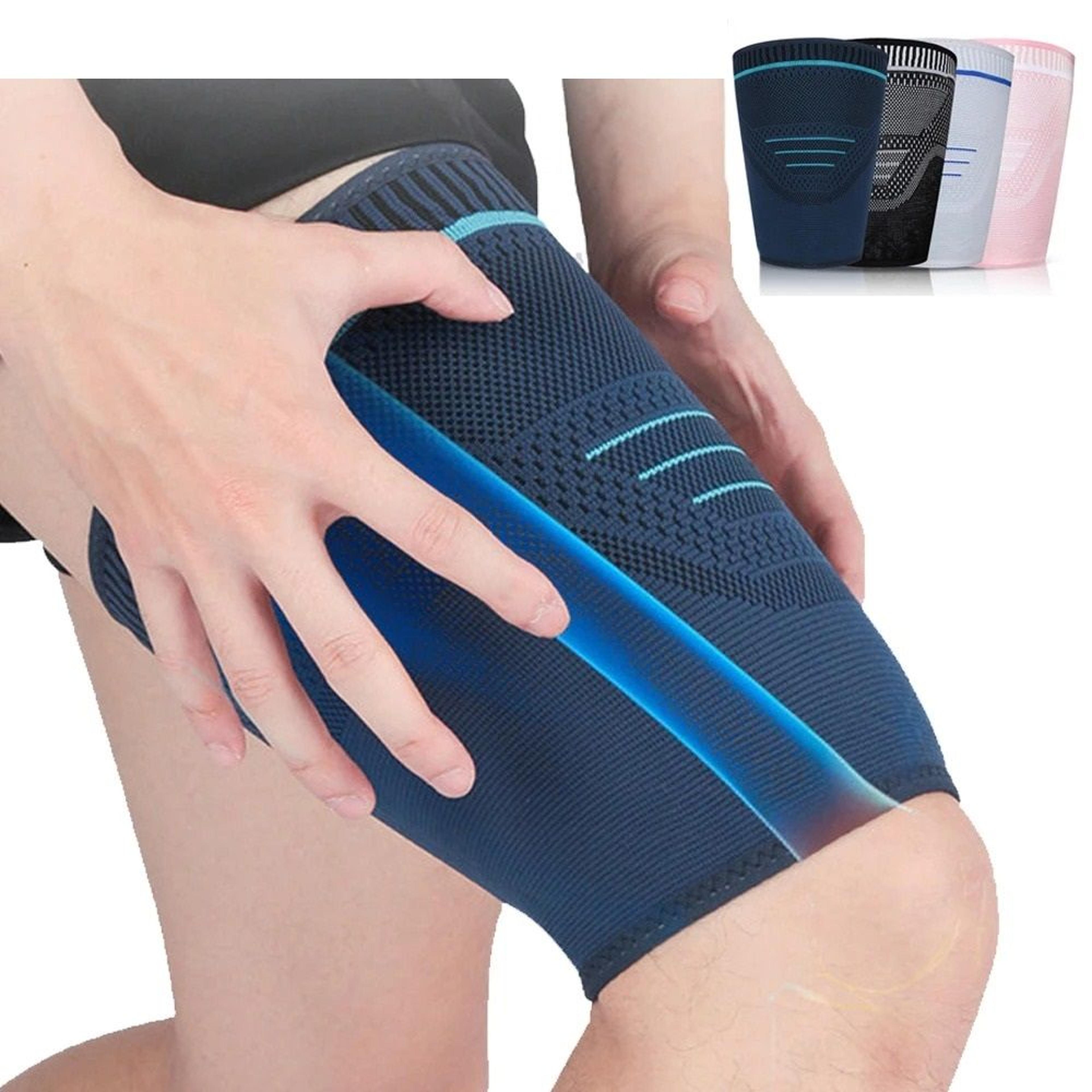 1-piece thigh compression sleeve for quad & hamstring support
