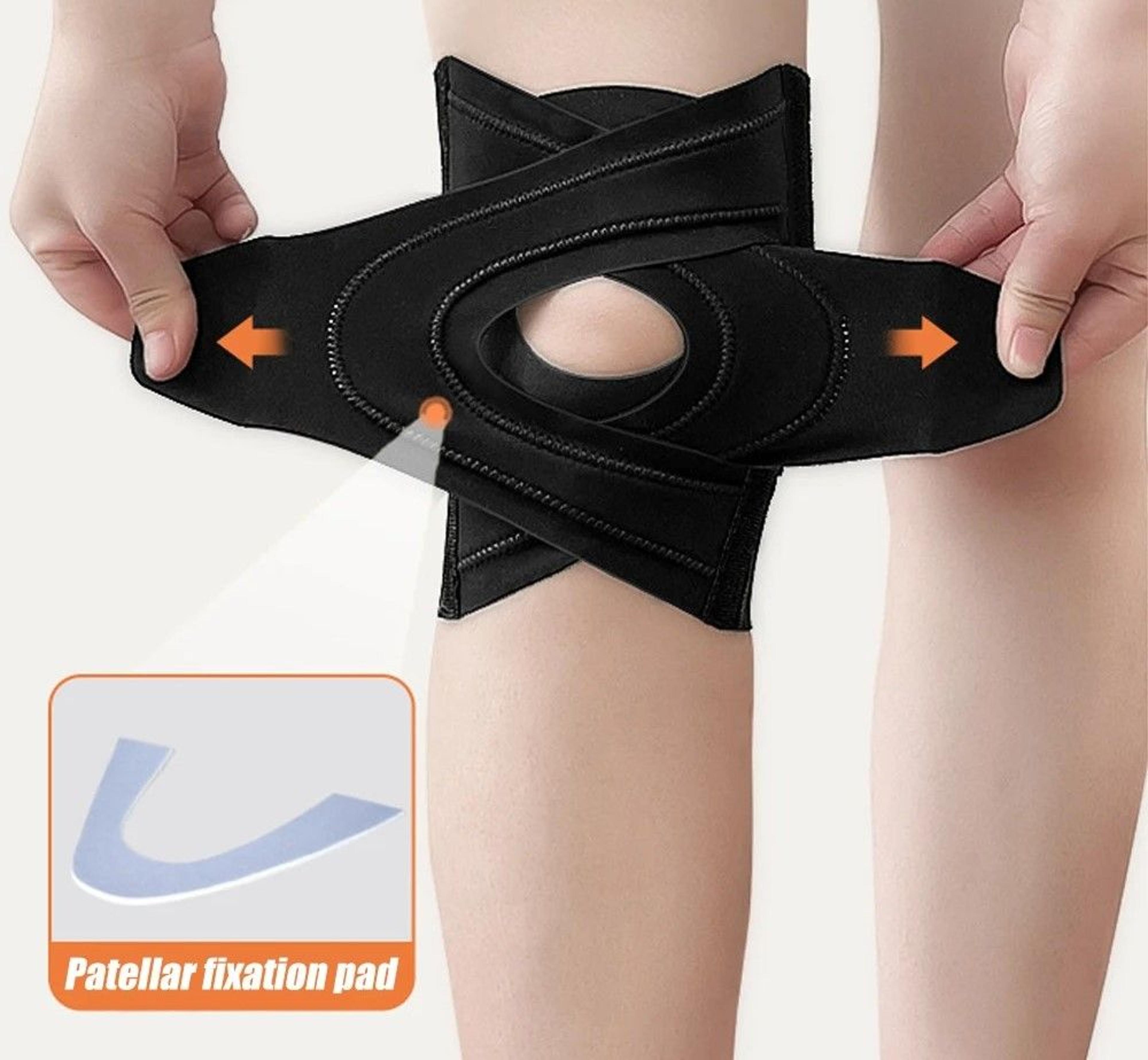 professional knee brace with dual side stabilizers & adjustable straps