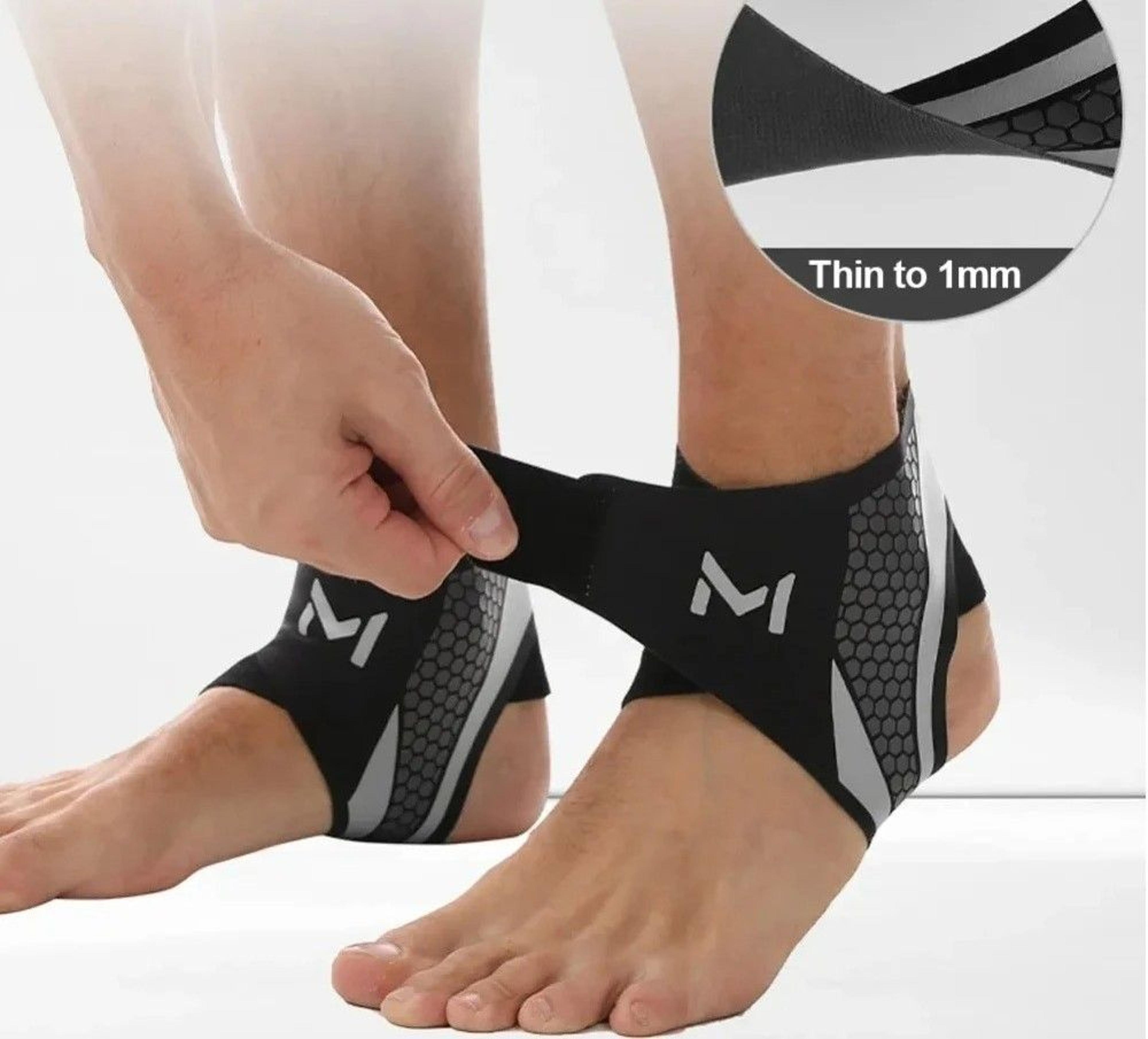 high-performance anti-roll ankle compression wrap for active joint defense & recovery