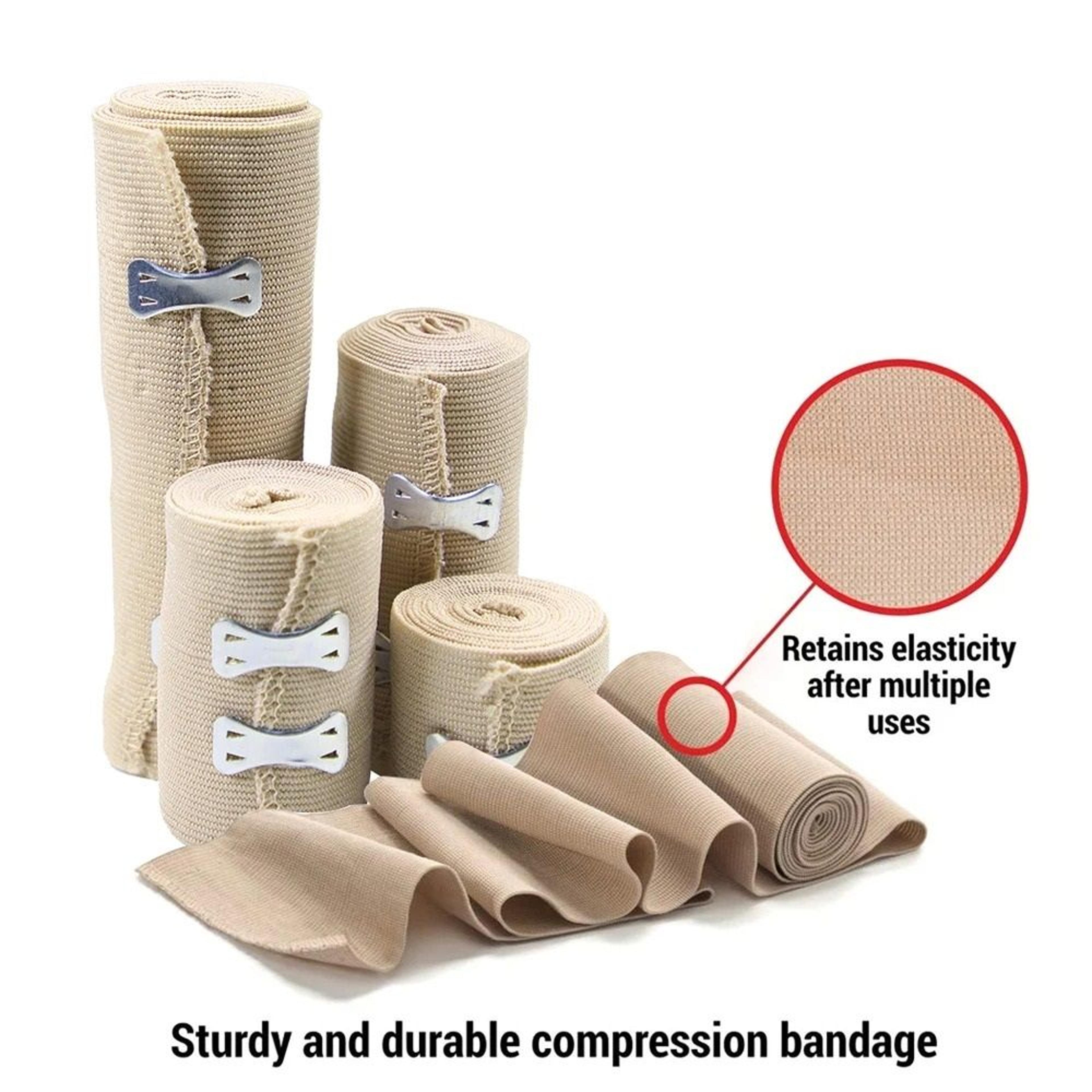 1 roll premium elastic bandage wrap for wrists, ankles, feet, & knees