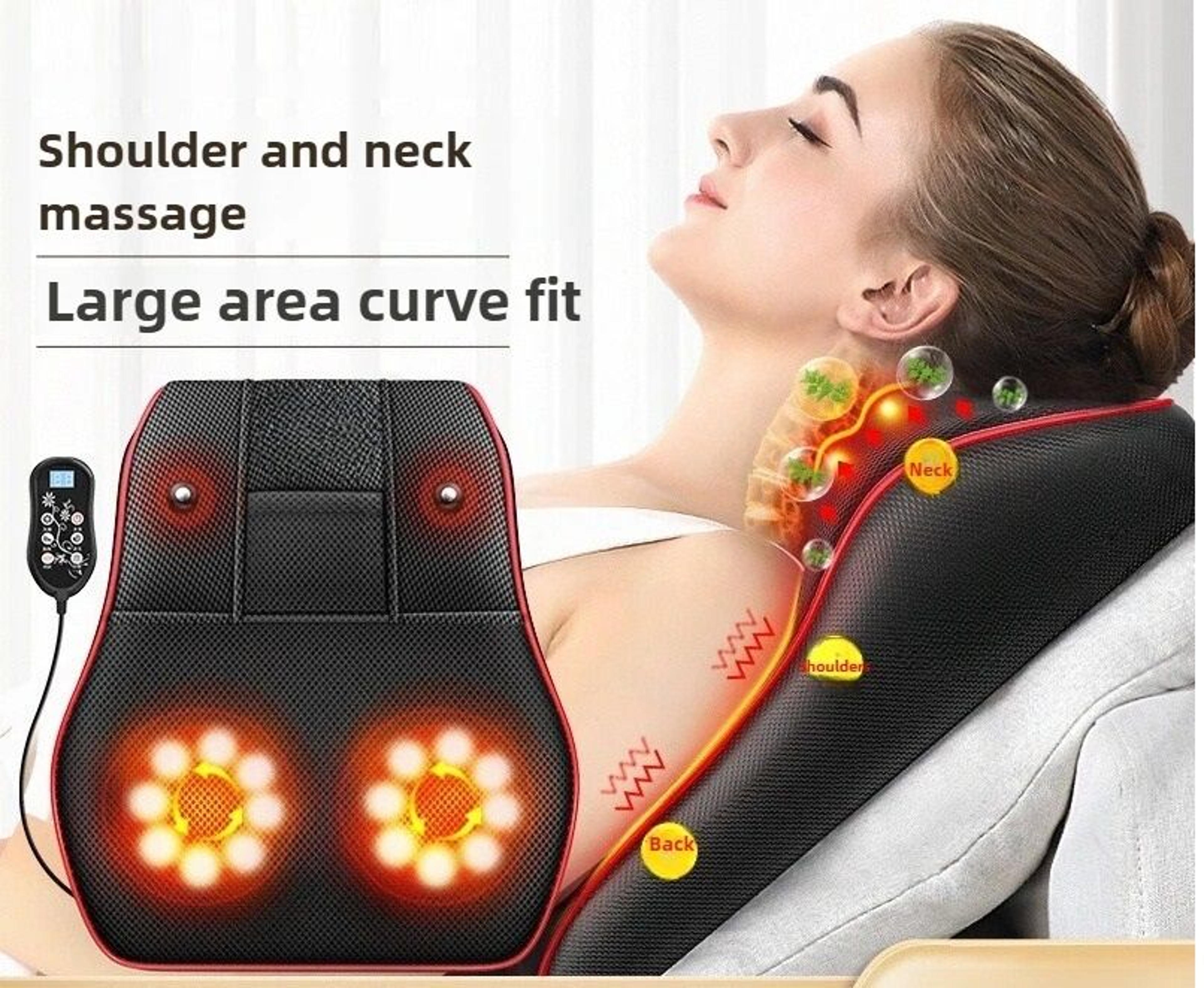 electric cervical traction massage pillow with airbag lift and heat