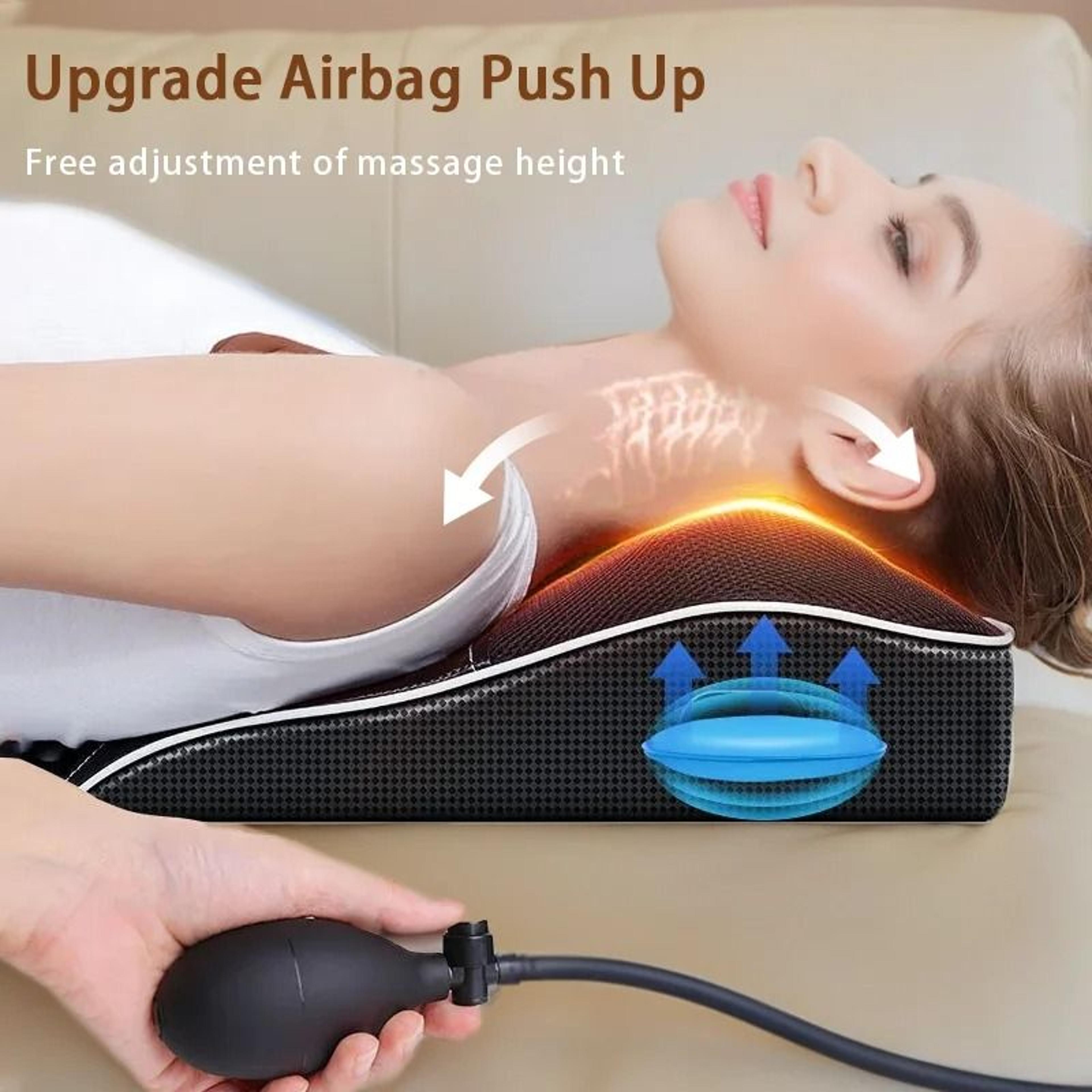 electric shiatsu cervical massager pillow with heating and vibration