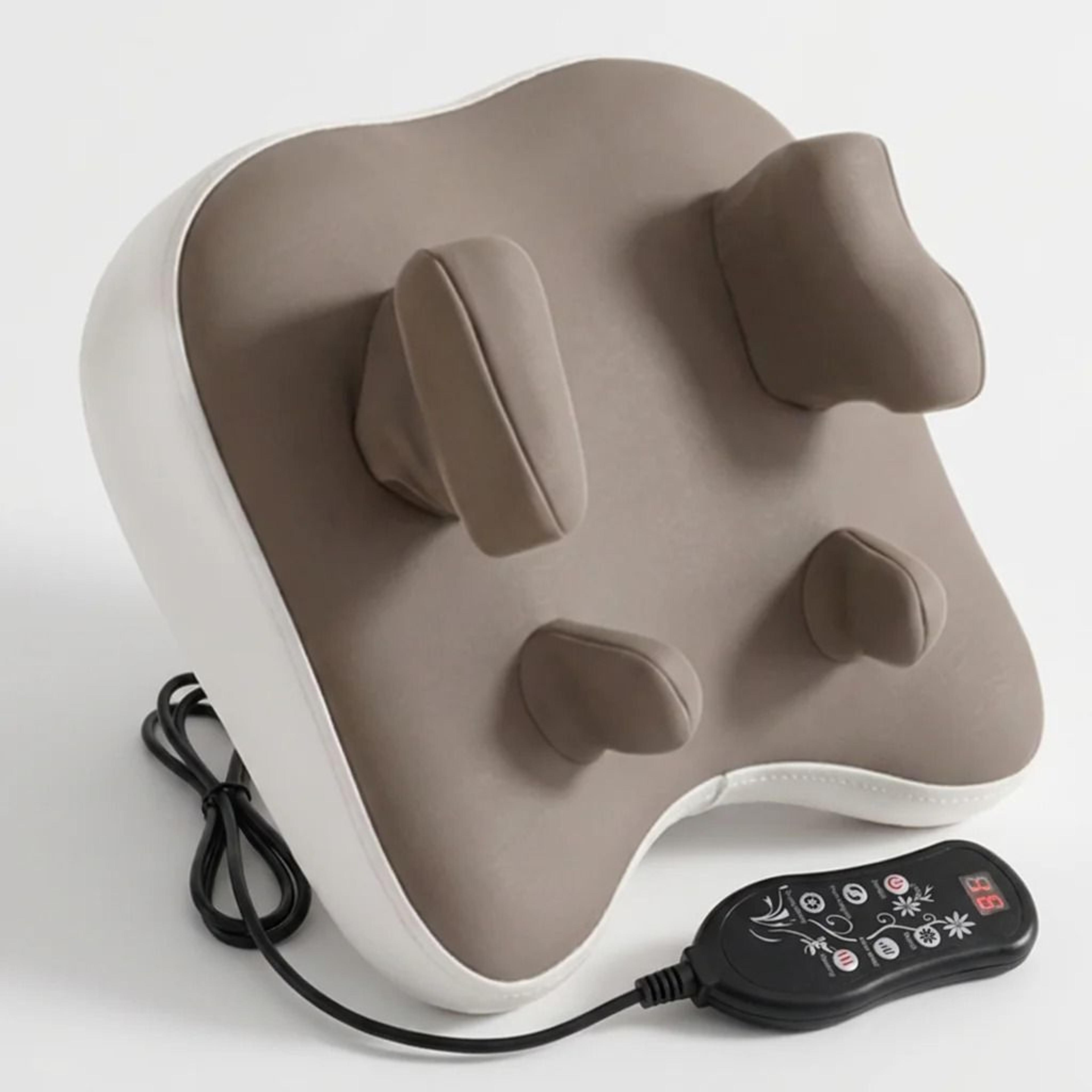 wireless trapezius electric massage pillow with heat for neck, shoulder, and back