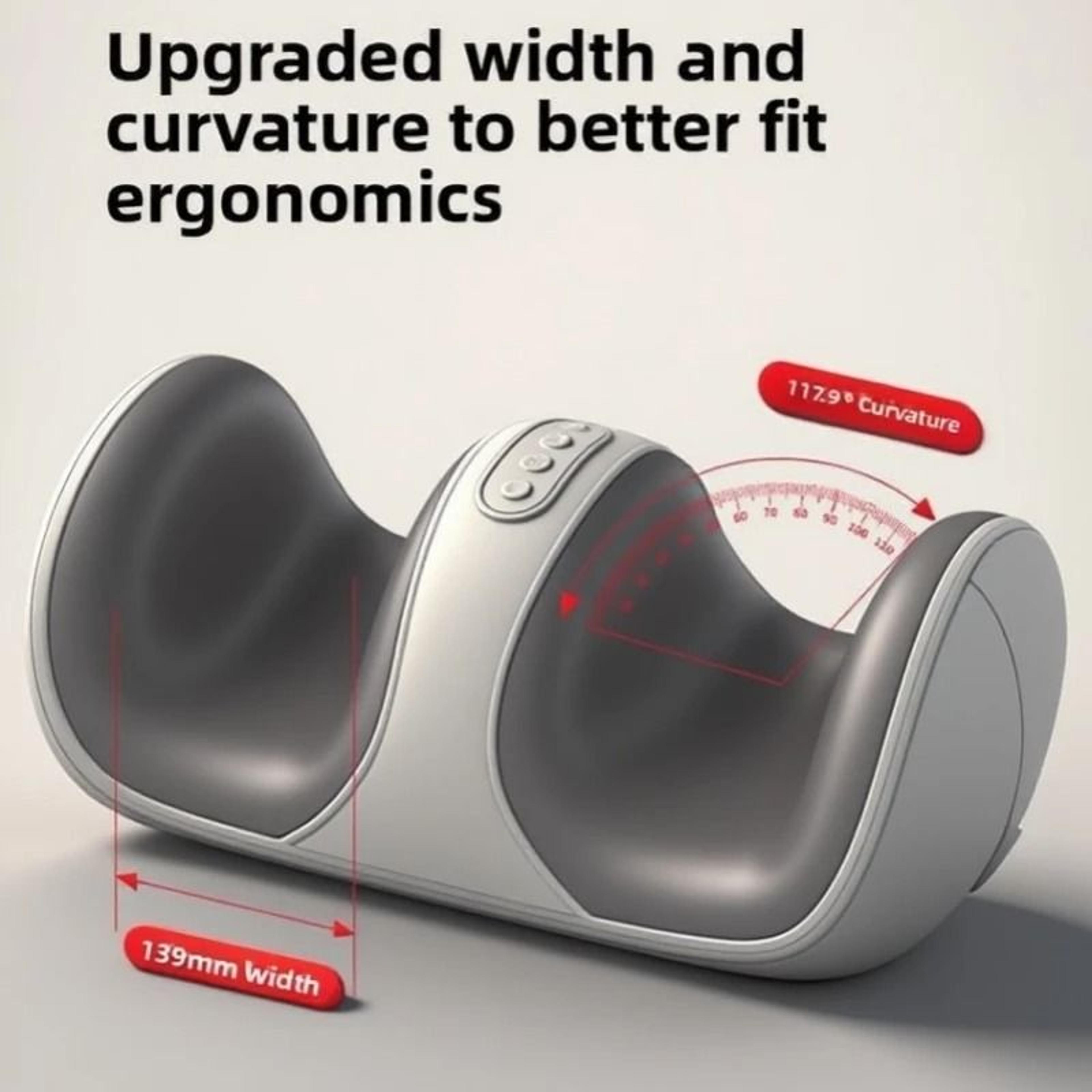 ergonomic electric mini foam foot massager with hot compress and shiatsu kneading for home and office