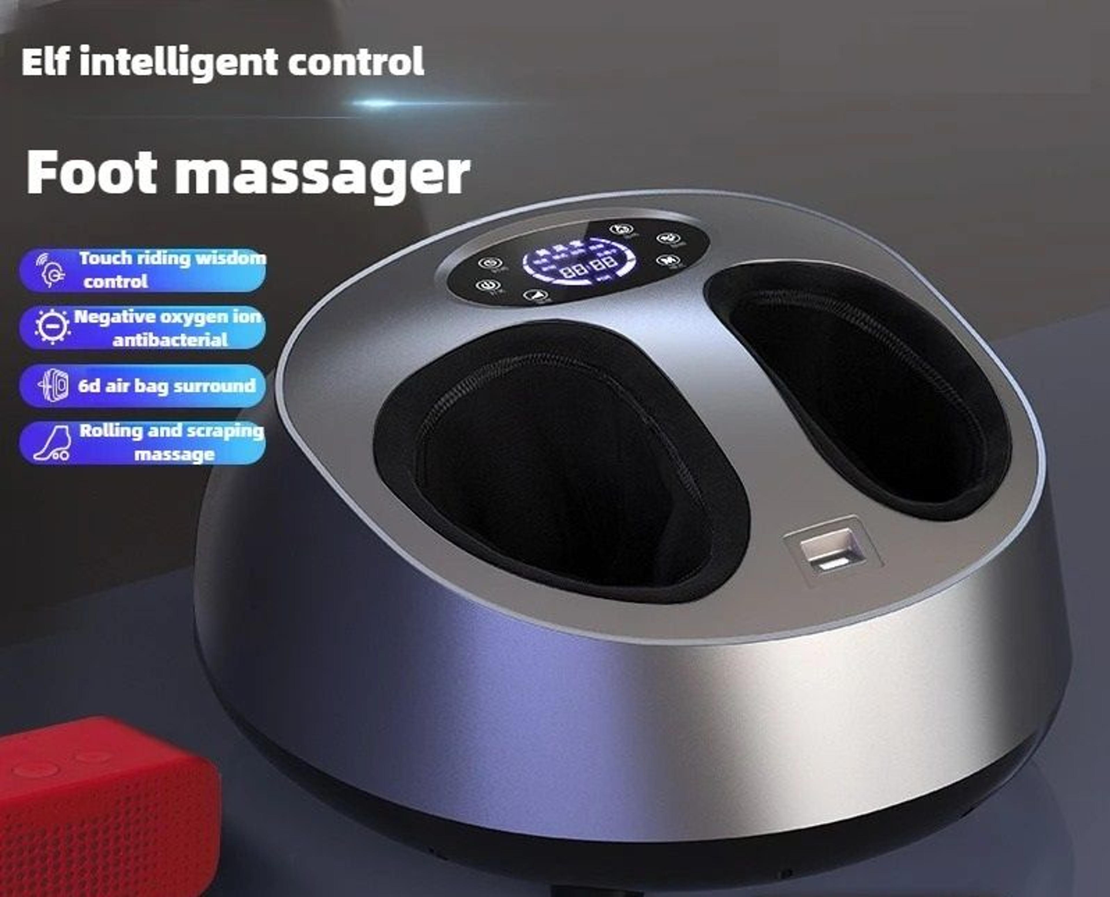 fully automatic electric foot massager with shiatsu kneading, heating, negative ion, and airbag wrapping