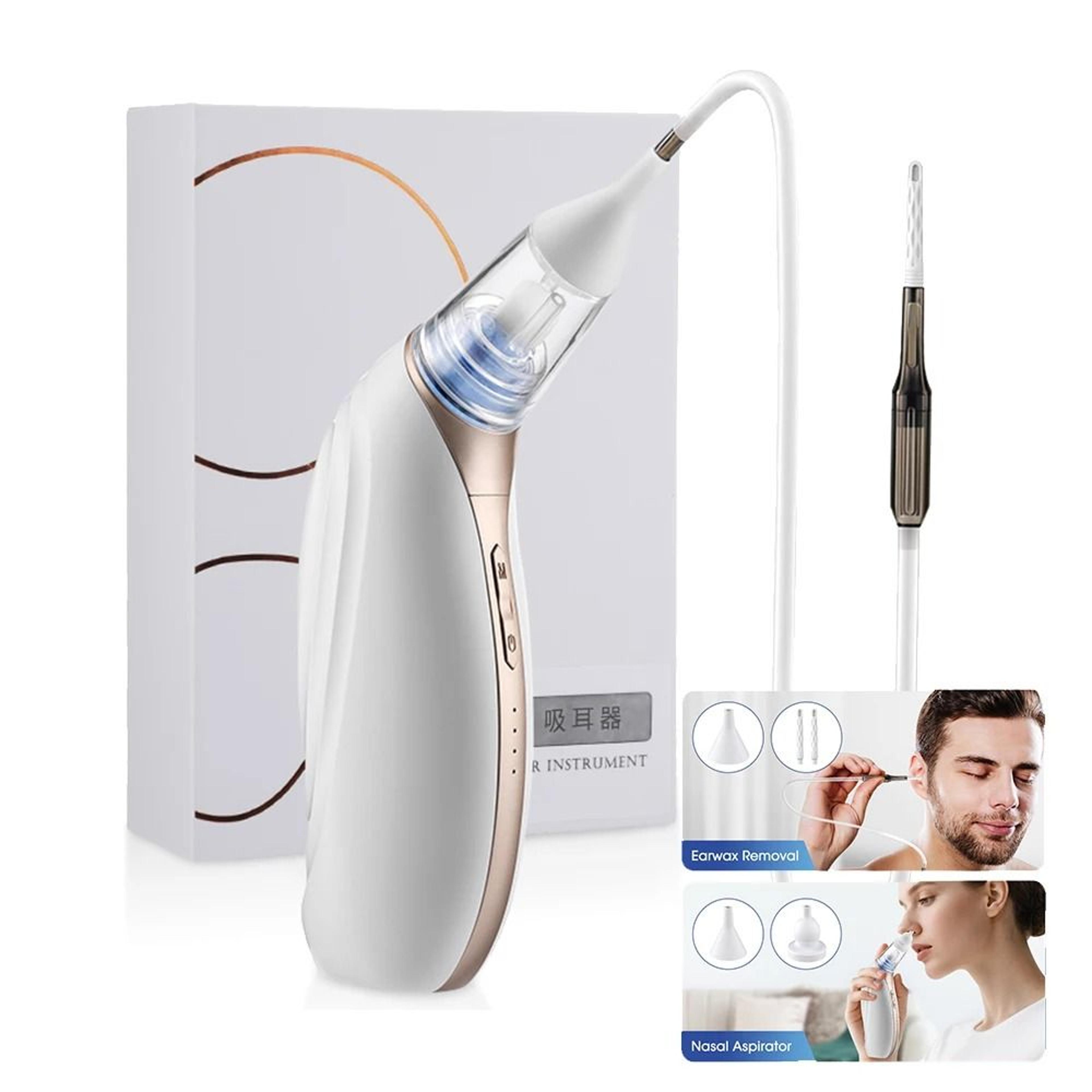 electric earwax vacuum suction tool and nasal aspirator kit for adults and kids