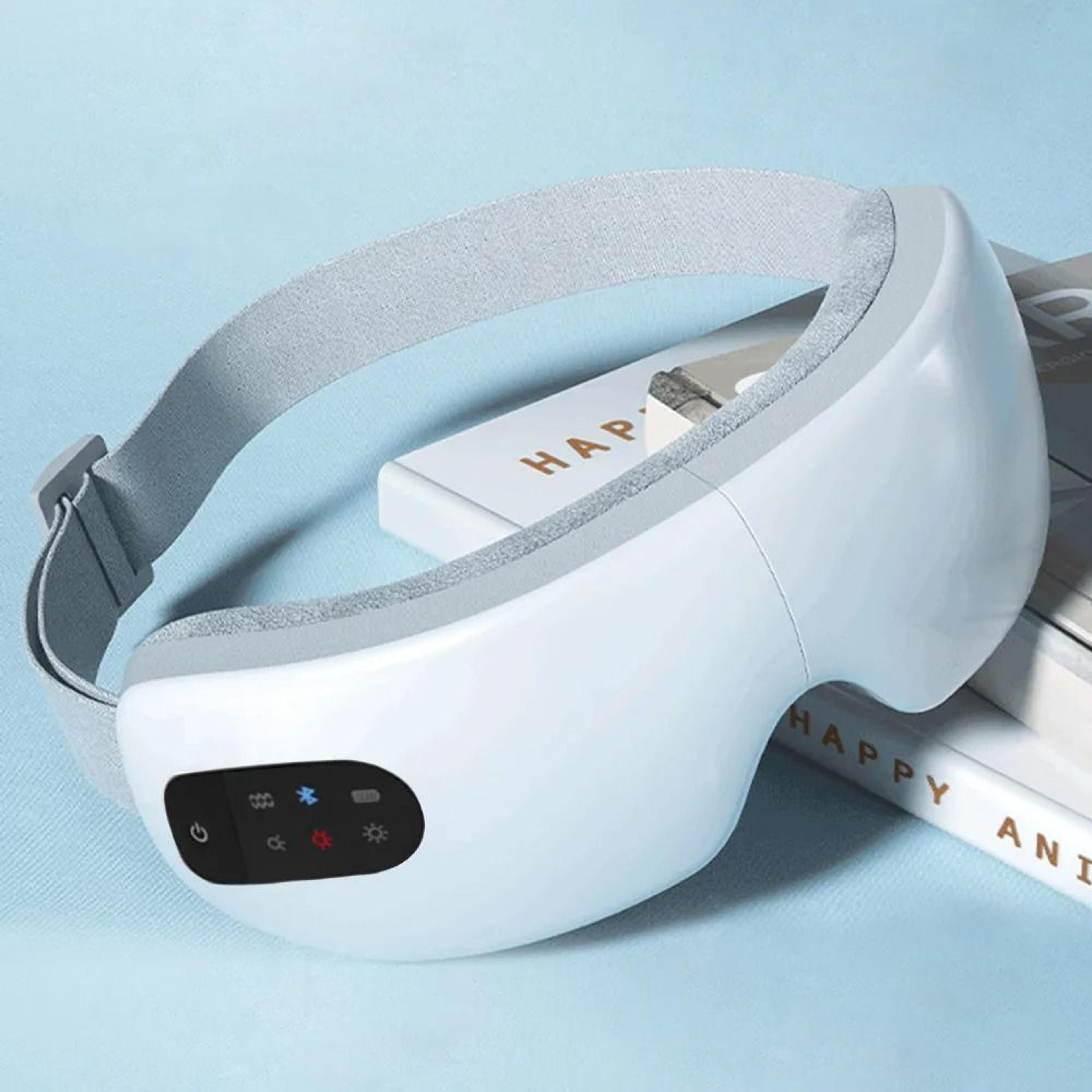 smart eye massager with heat vibration and music for fatigue relief and sleep