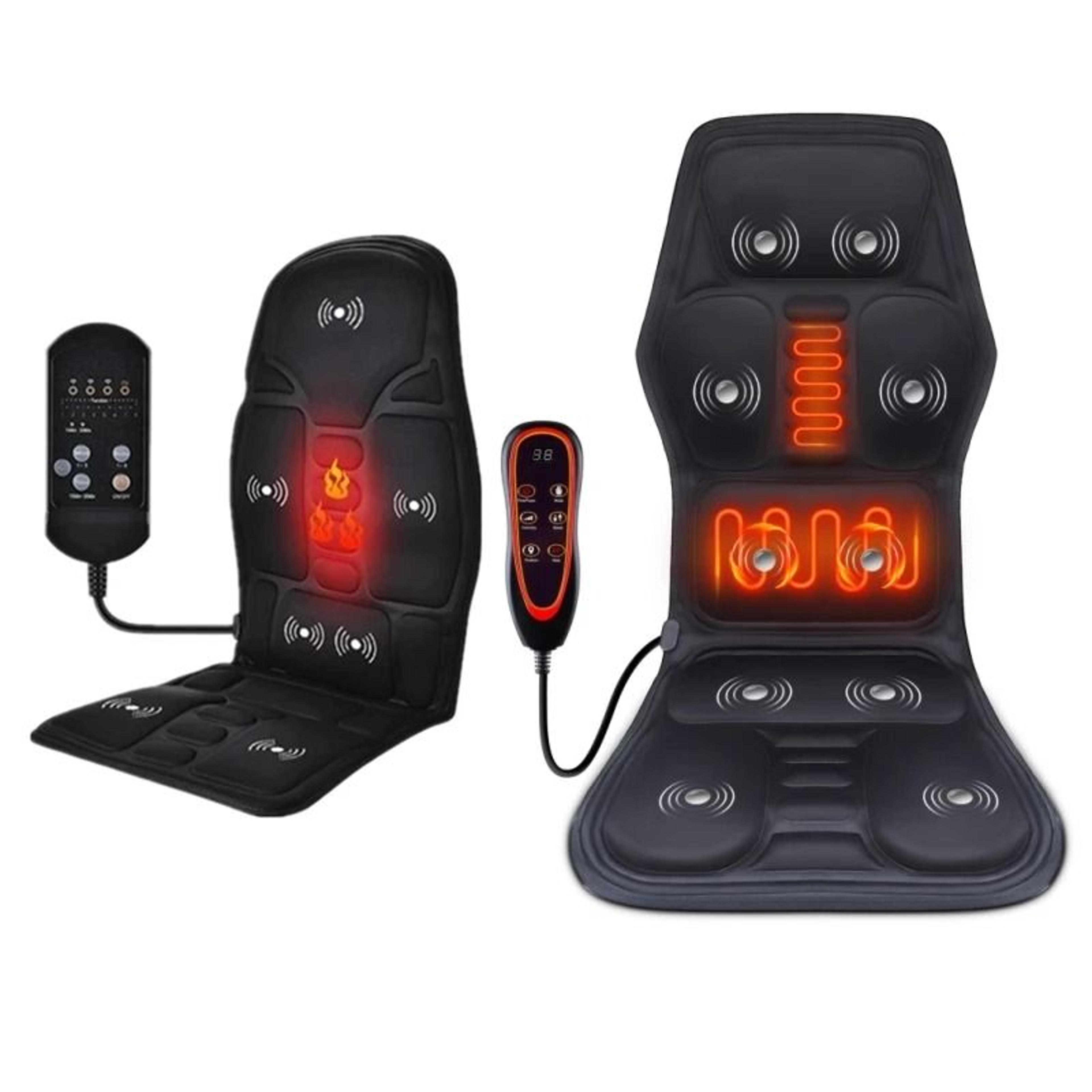 electric heating vibrating massager pad seat cushion for back shoulder and lumbar relief