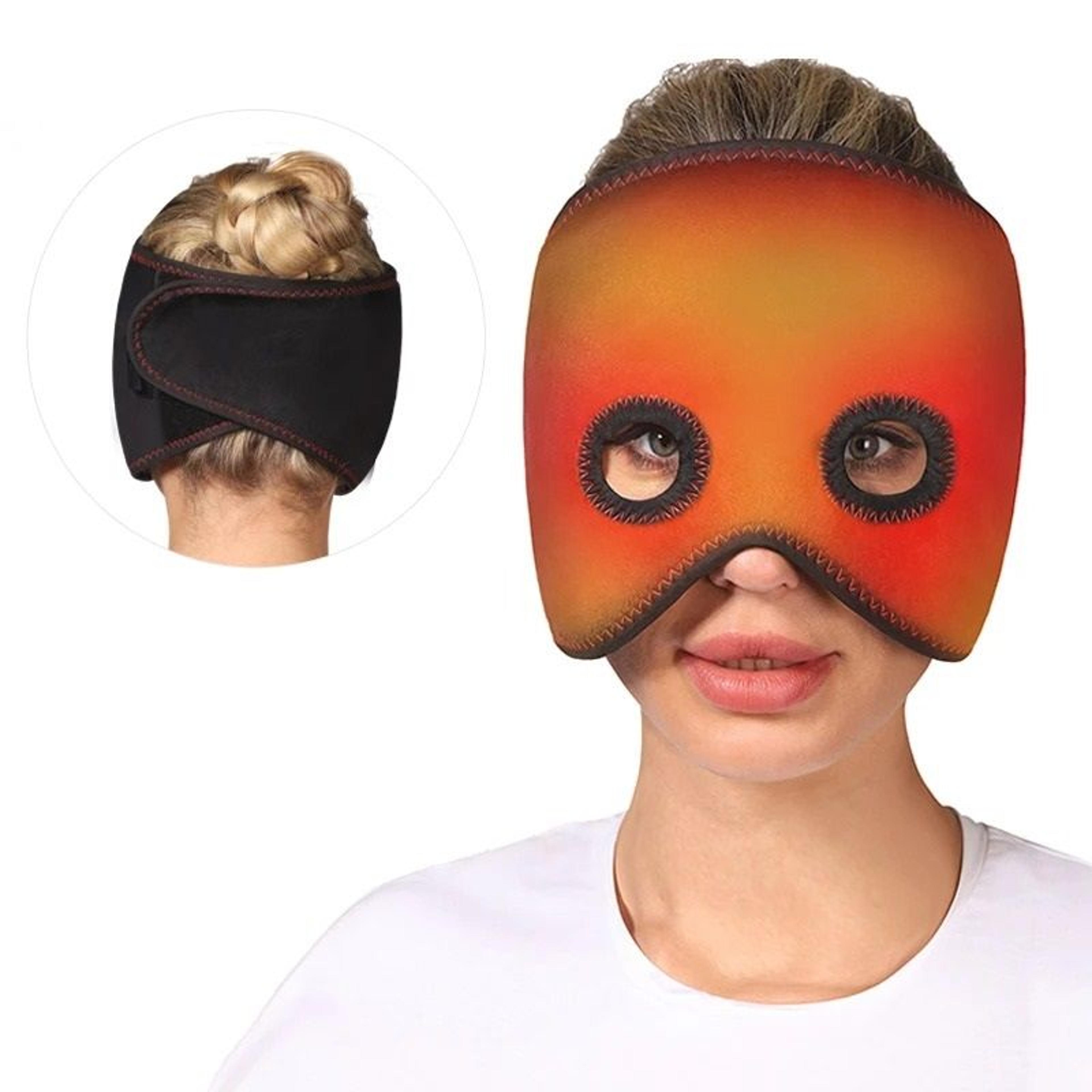 electric heating half-face mask – 3 adjustable temperature levels & facial muscle relaxation device for strain & tension