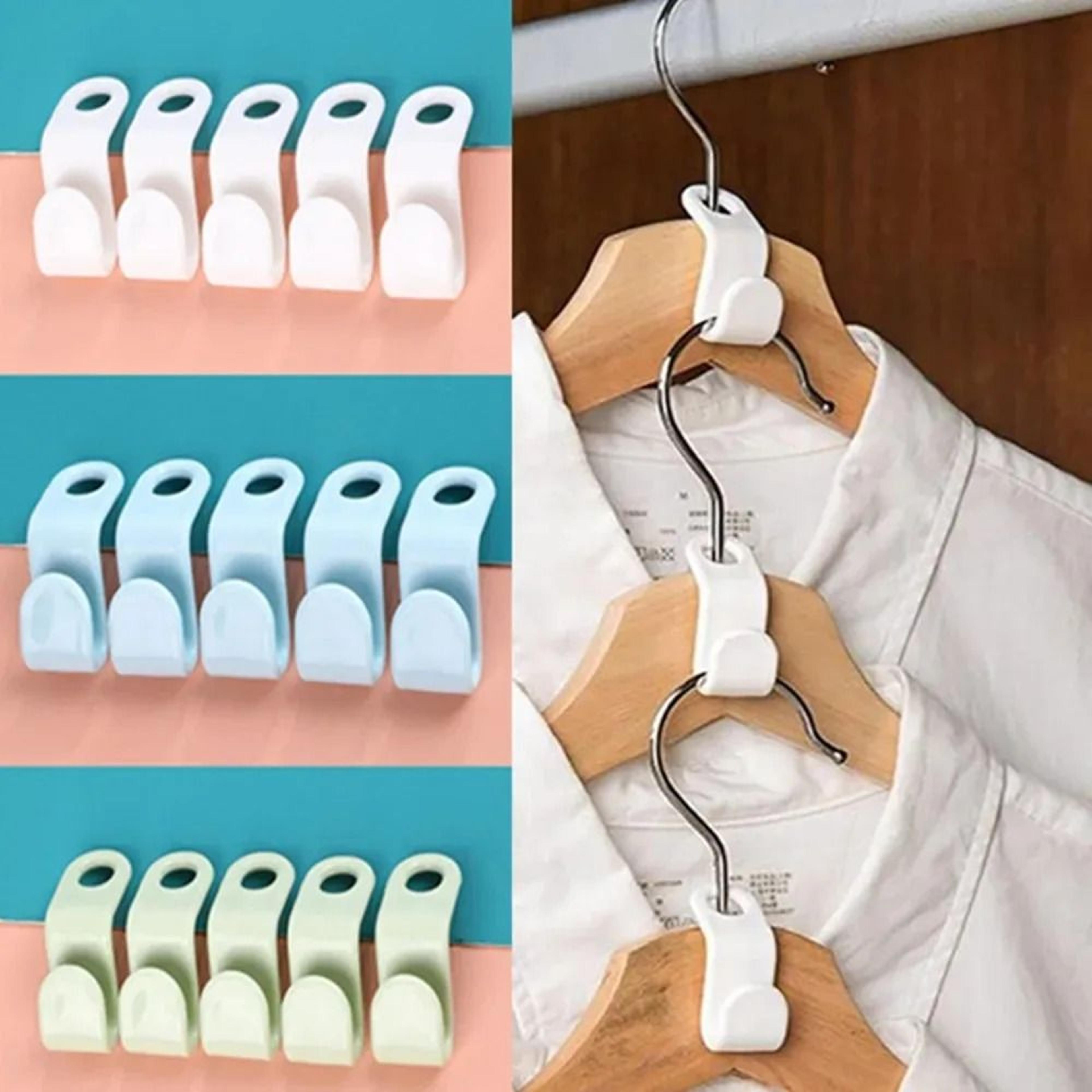 space saving clothes hanger connector hooks (10, 30, or 60 pack)