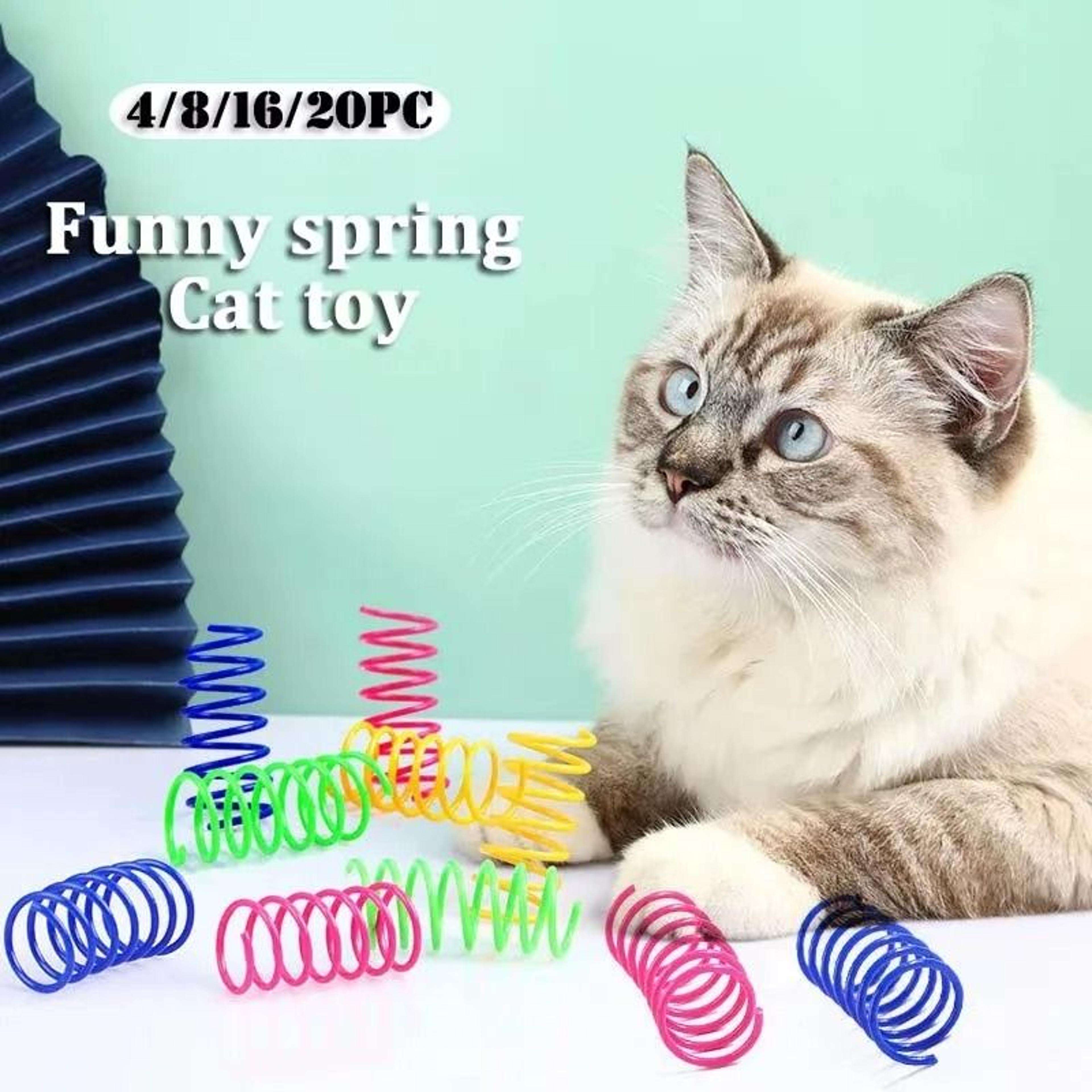 colorful elastic coil spring cat toys