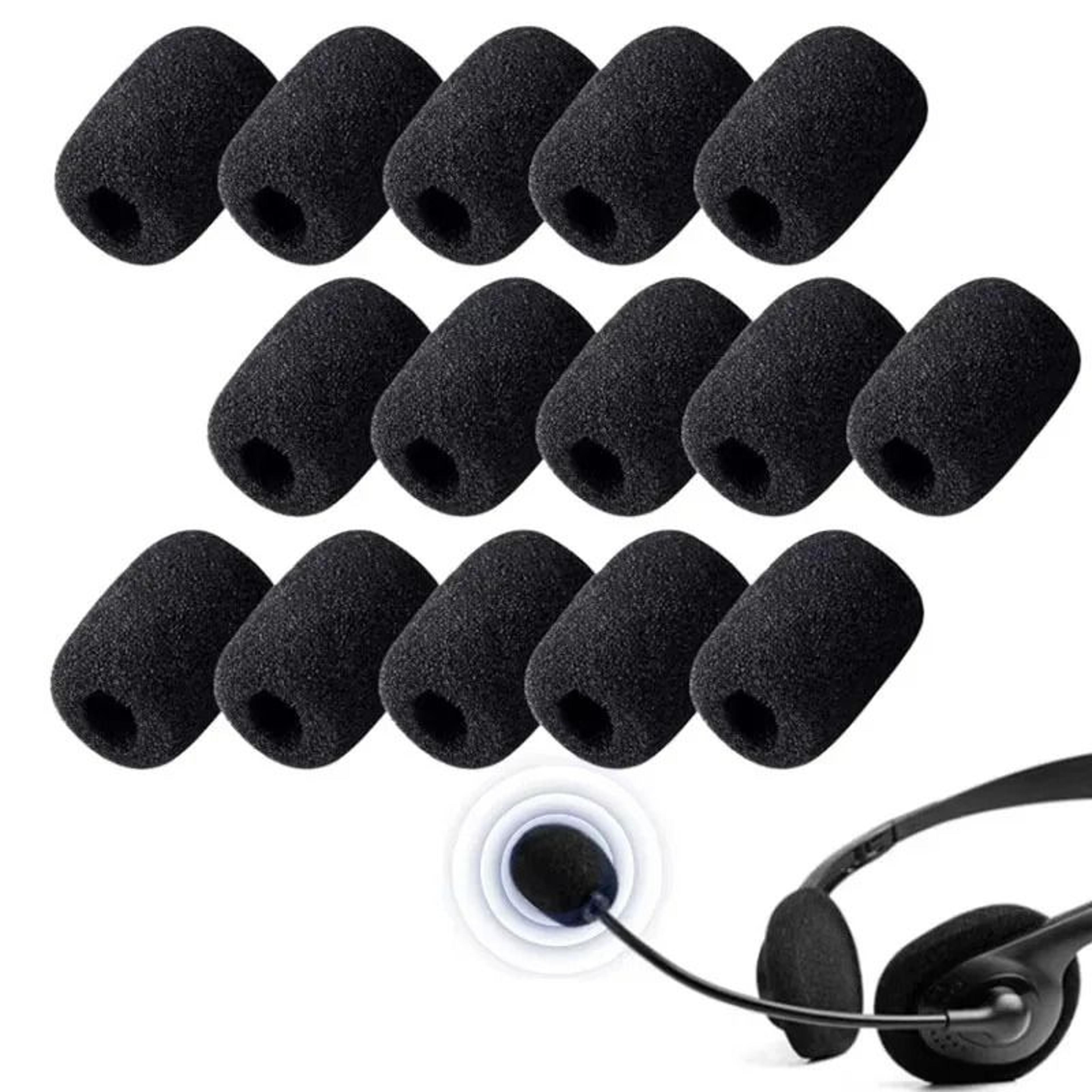 headset replacement foam microphone covers (10, 30, or 60 pack)