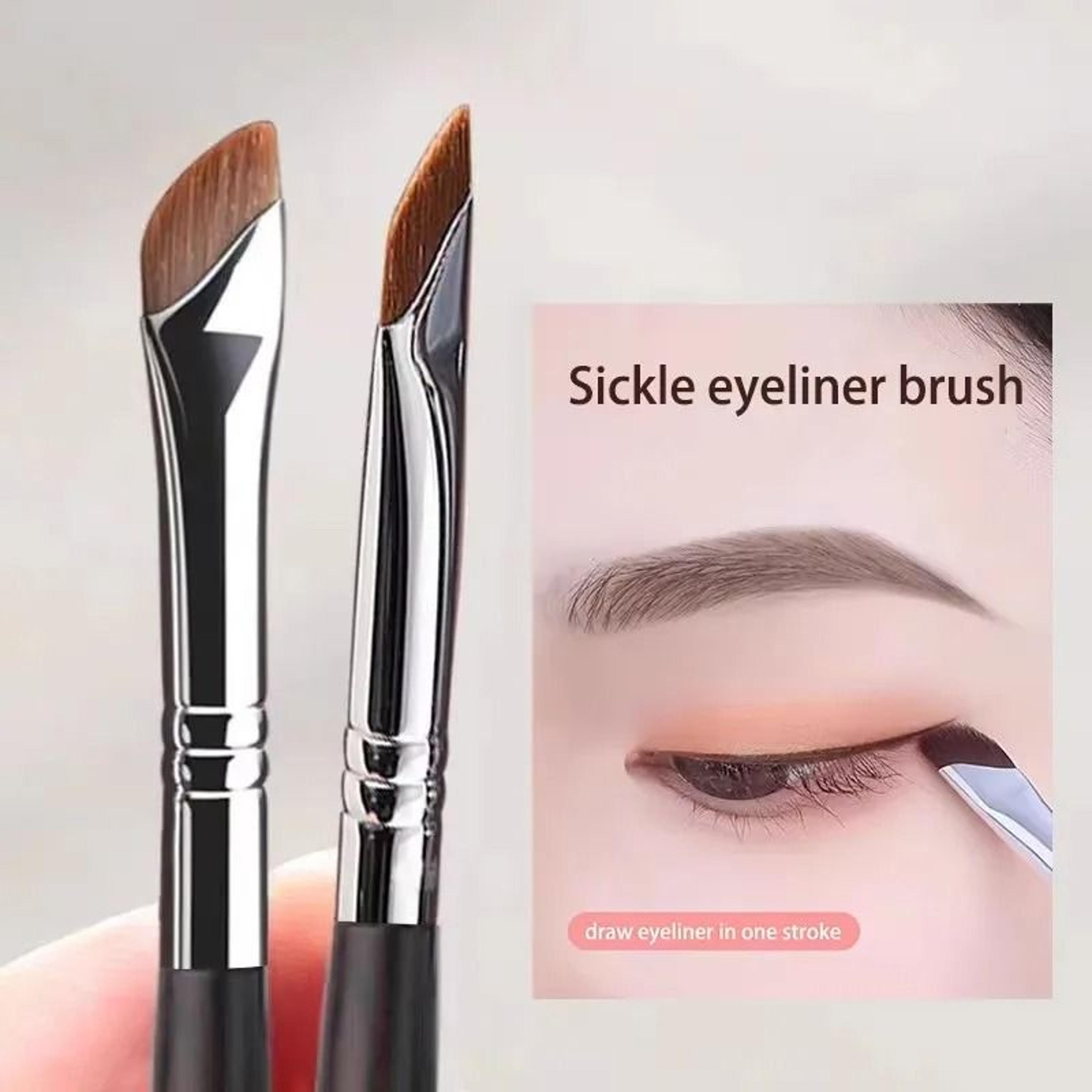 precision angled blade eyeliner & eyebrow makeup brush (1 or 5 pcs)