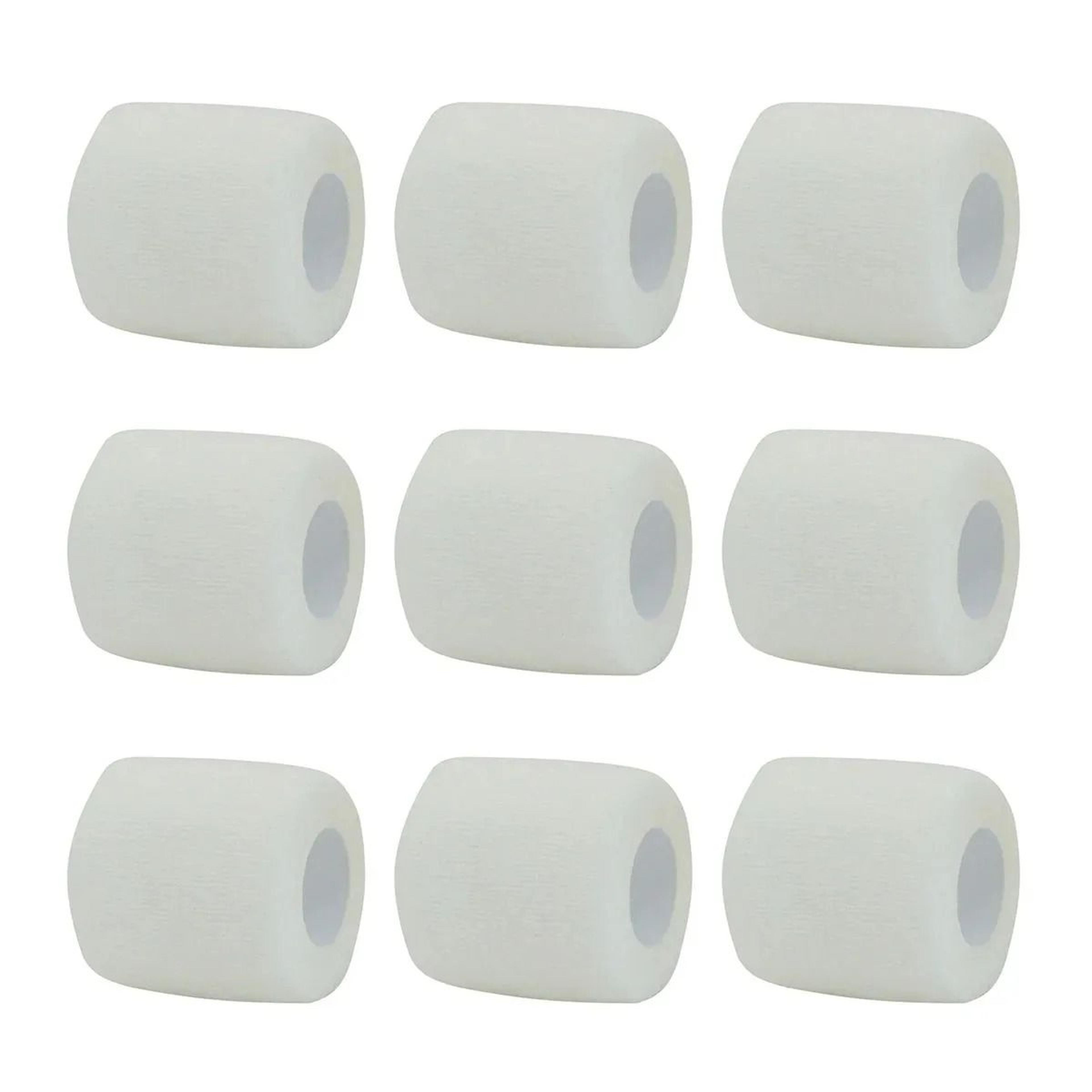 white self adhesive elastic bandage wrap tape (10 or 15 pack) – multiple sizes