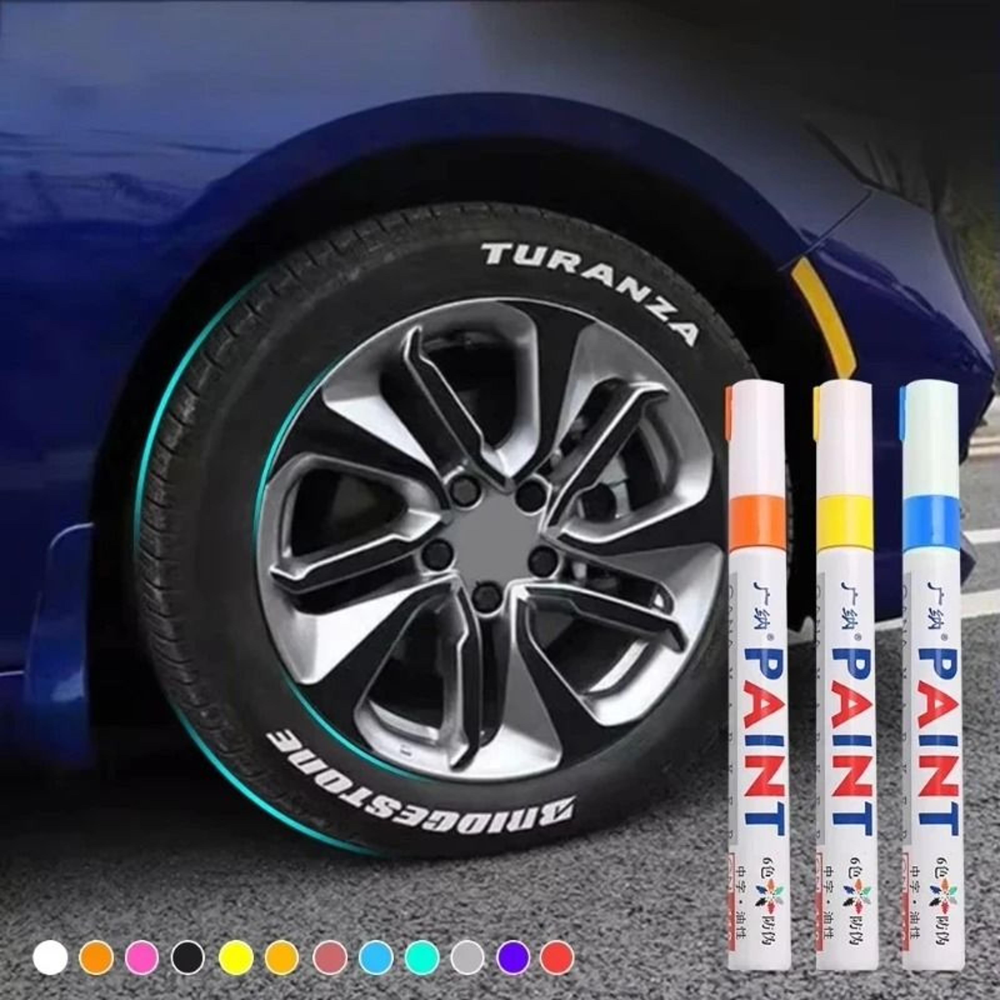 waterproof permanent car paint marker pen for tires, metal, & rubber (1 piece)