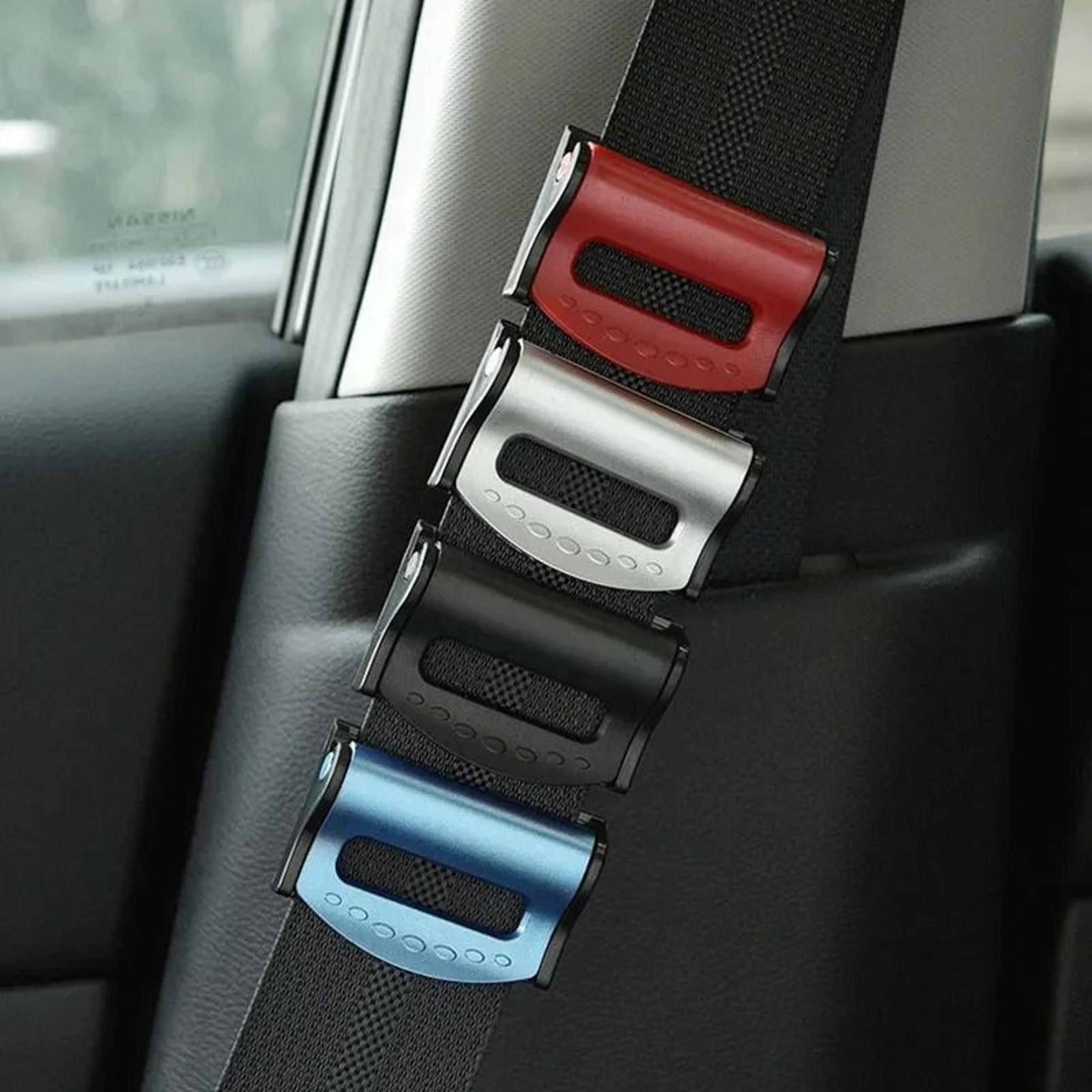 car safety seat belt buckle adjustment clips (1 or 4 pairs) – neck & shoulder relief