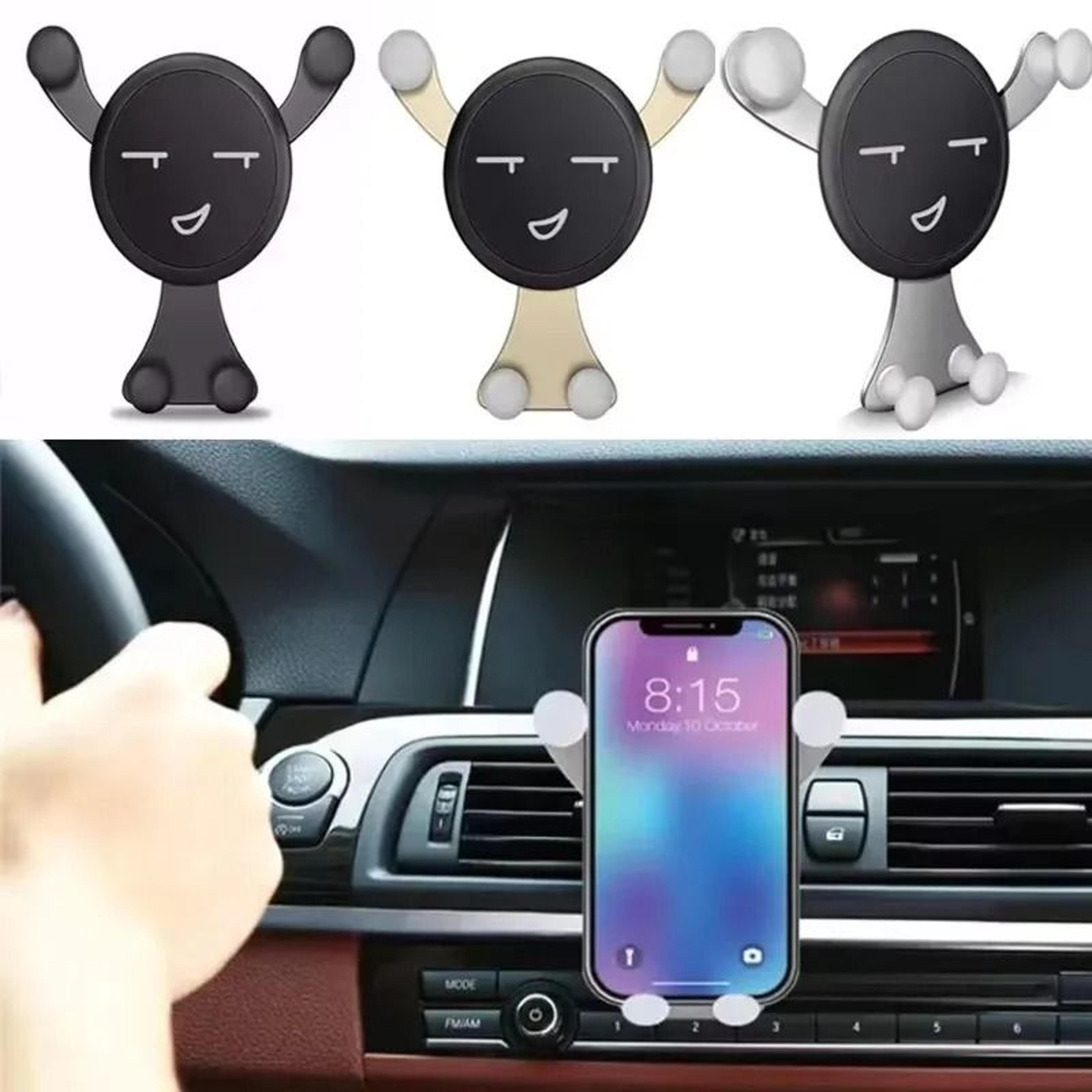 smile face gravity car phone holder air vent mount