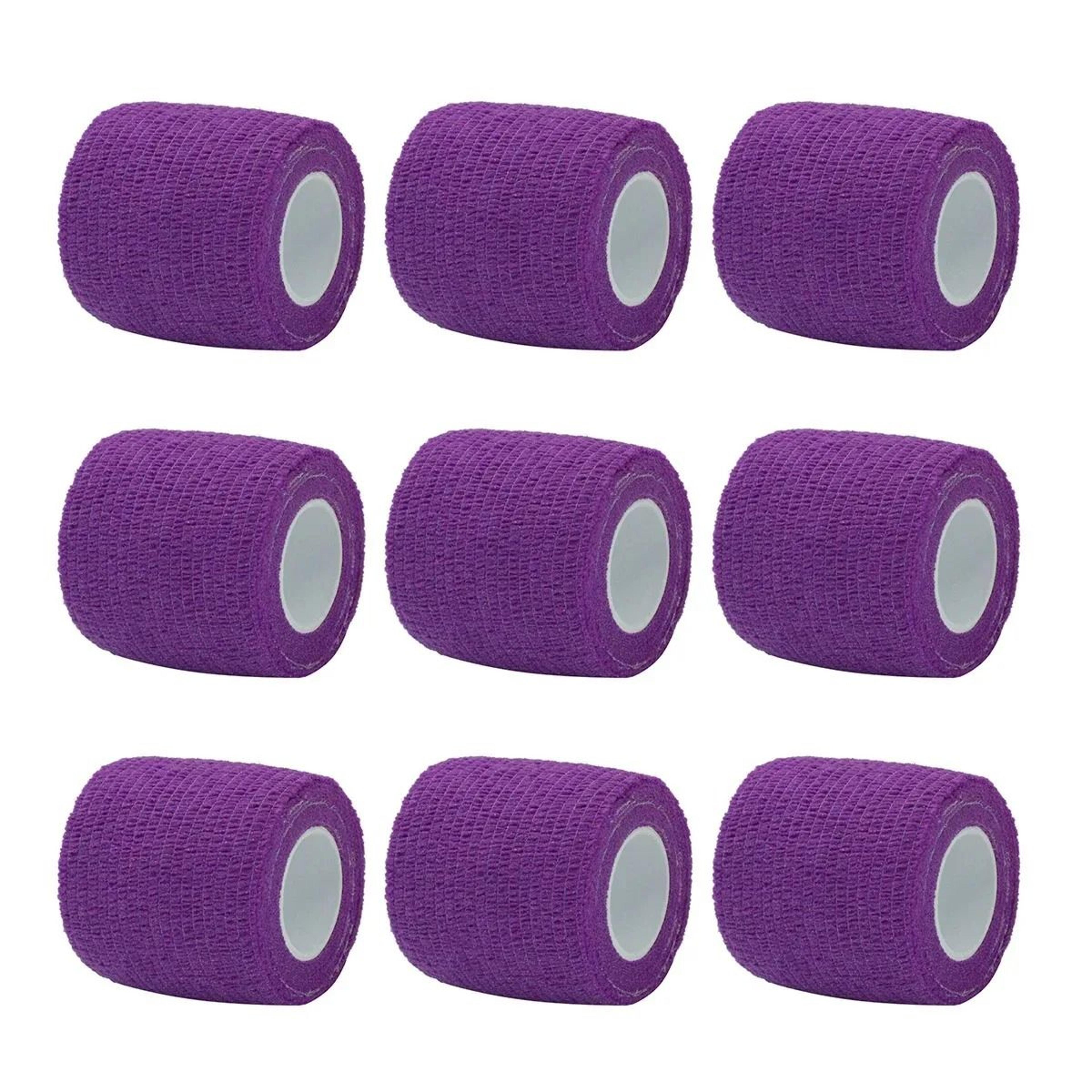 purple self adhesive elastic bandage sports wrap
