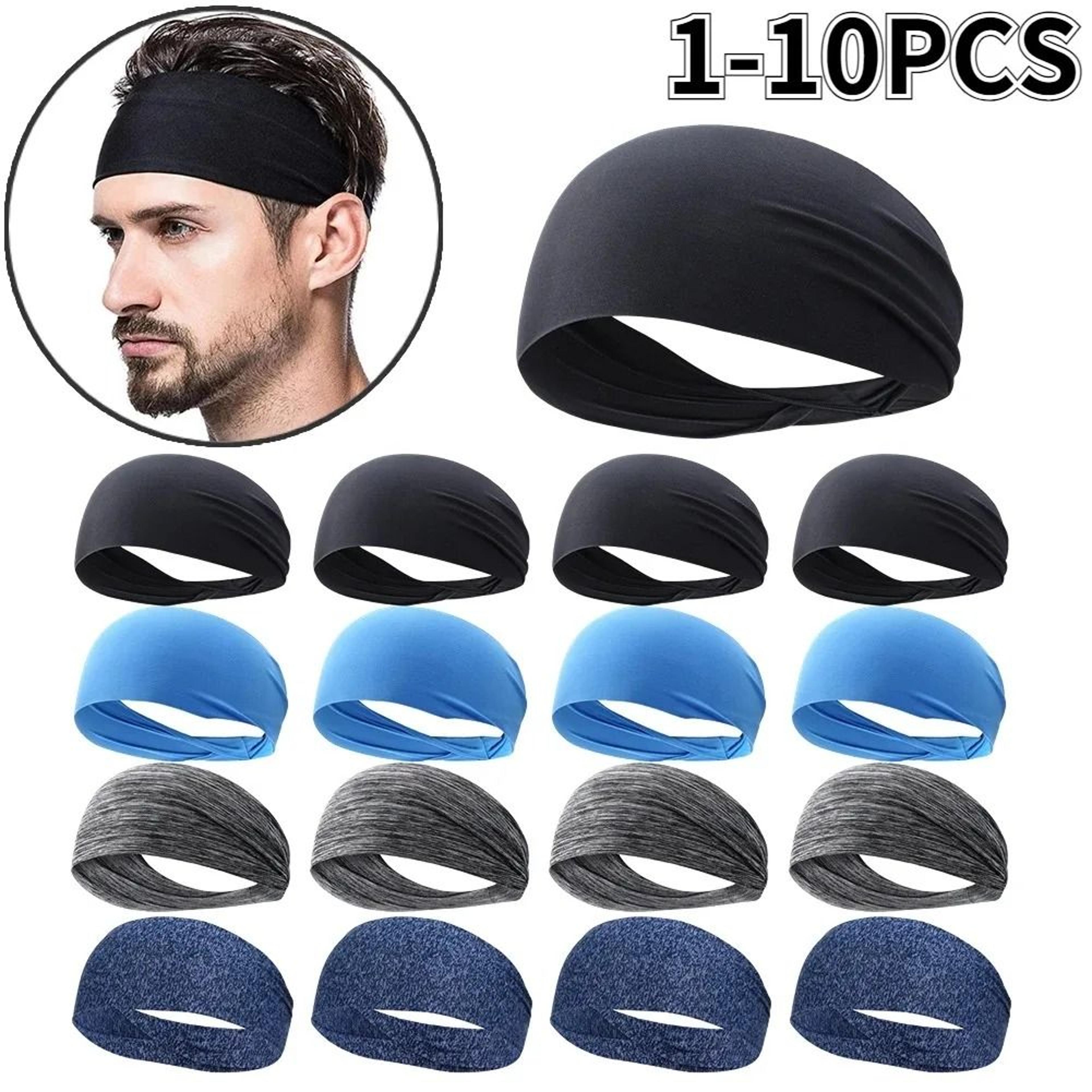 men's athletic sweat absorbing headband for running, fitness, and yoga
