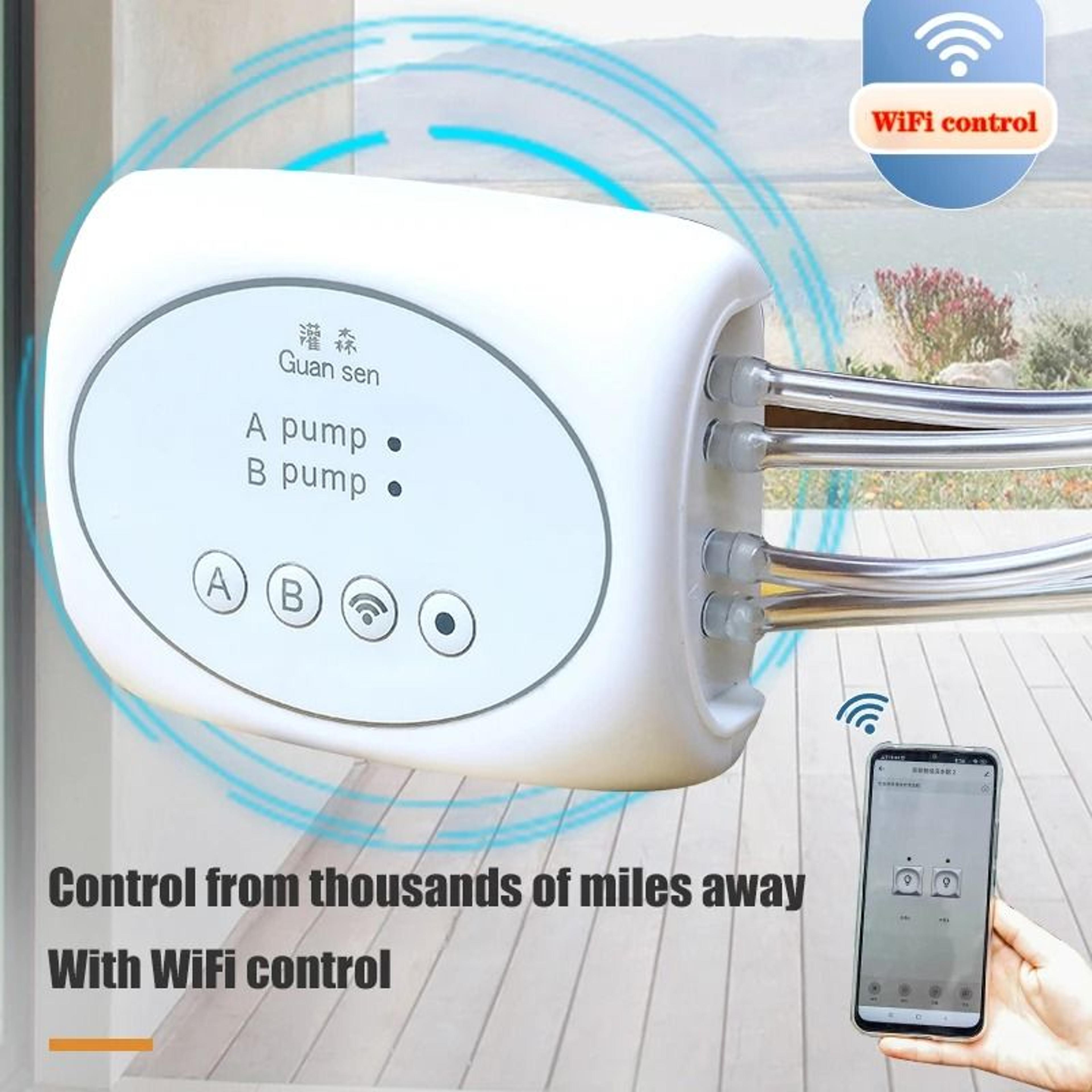 wifi smart garden irrigation controller and automatic plant drip irrigation system kit with app control