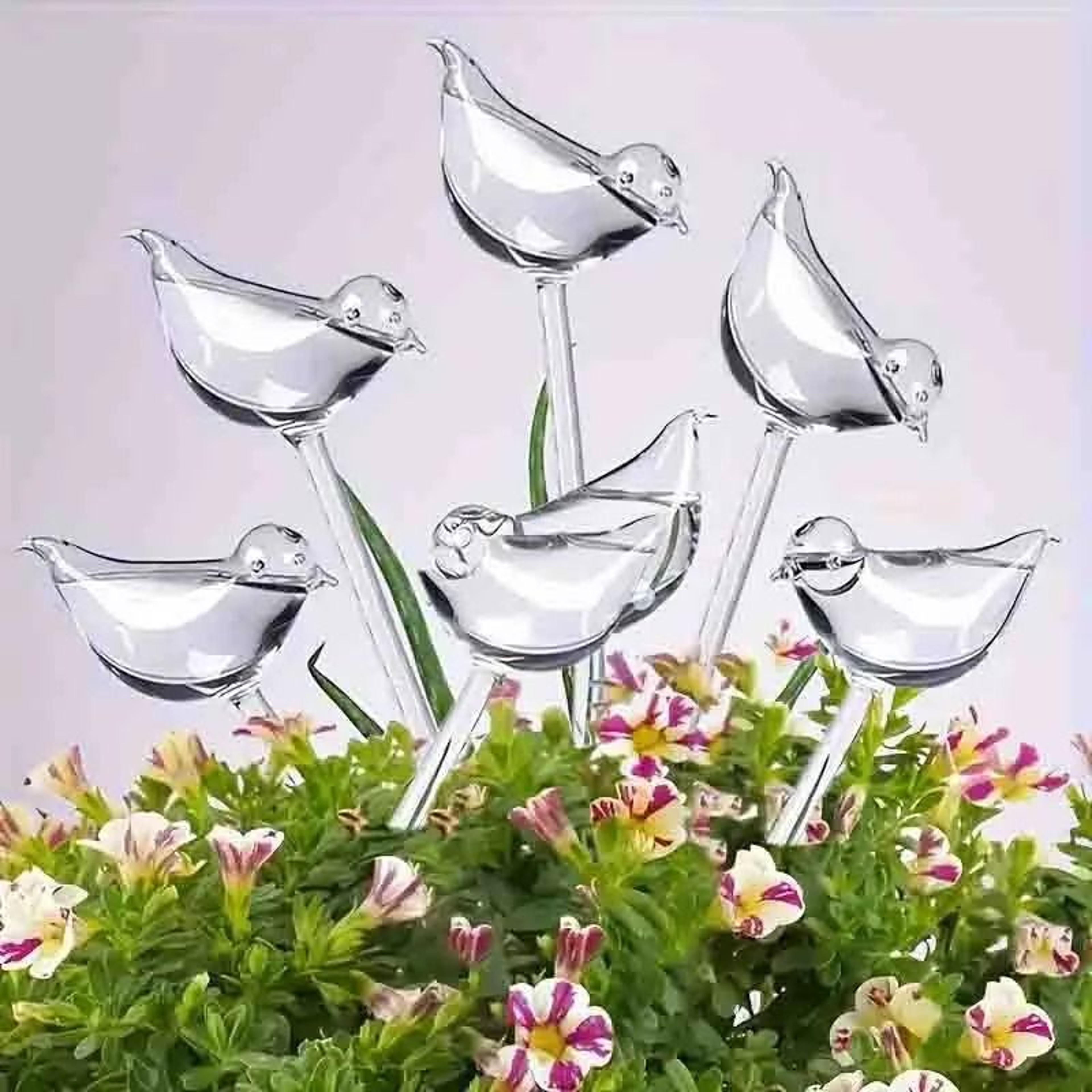bird-shaped automatic plant self-watering spikes and drip device