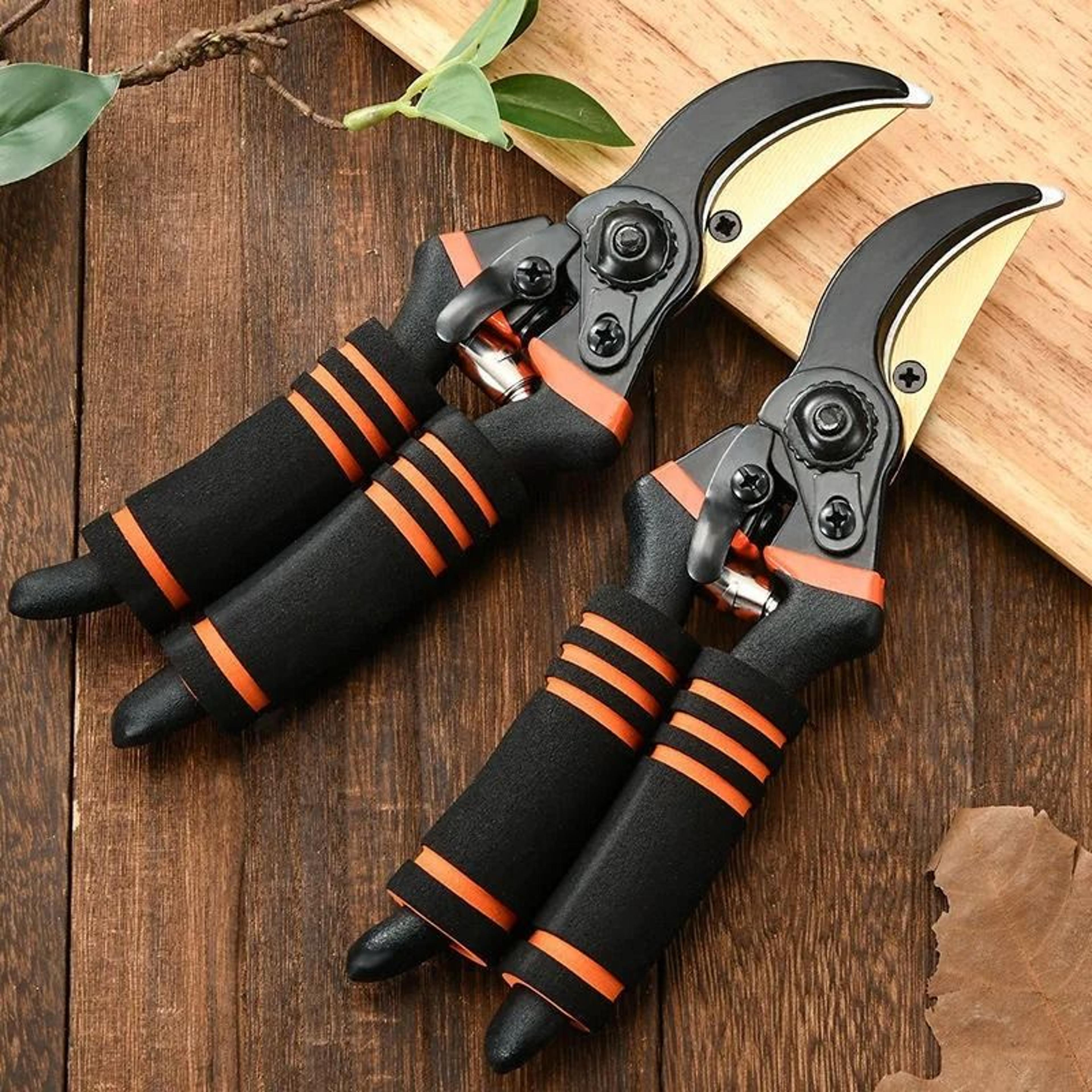 heavy duty steel gardening pruning shears and labor saving branch cutter