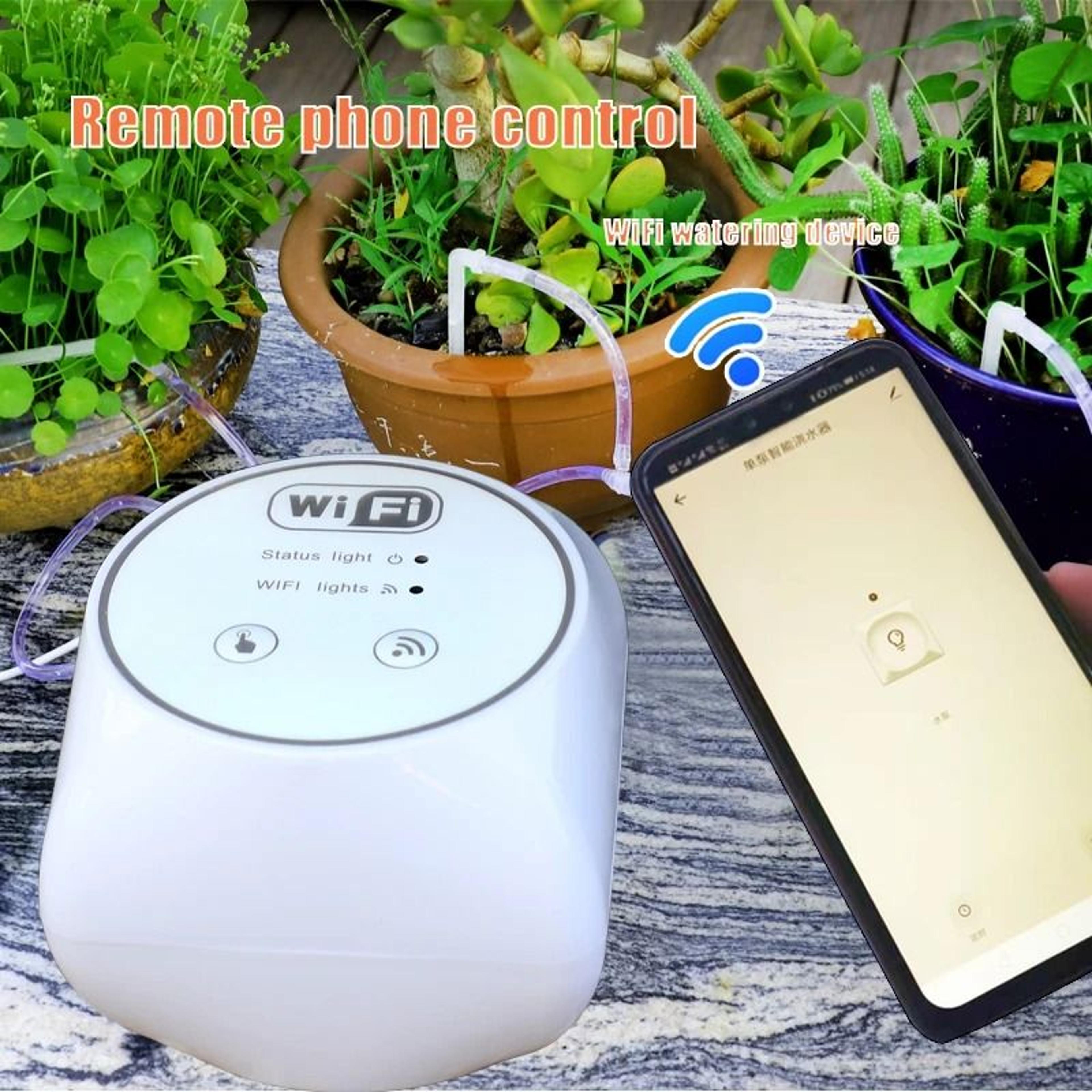 wifi smart garden irrigation controller and automatic plant drip irrigation system set with mobile app control