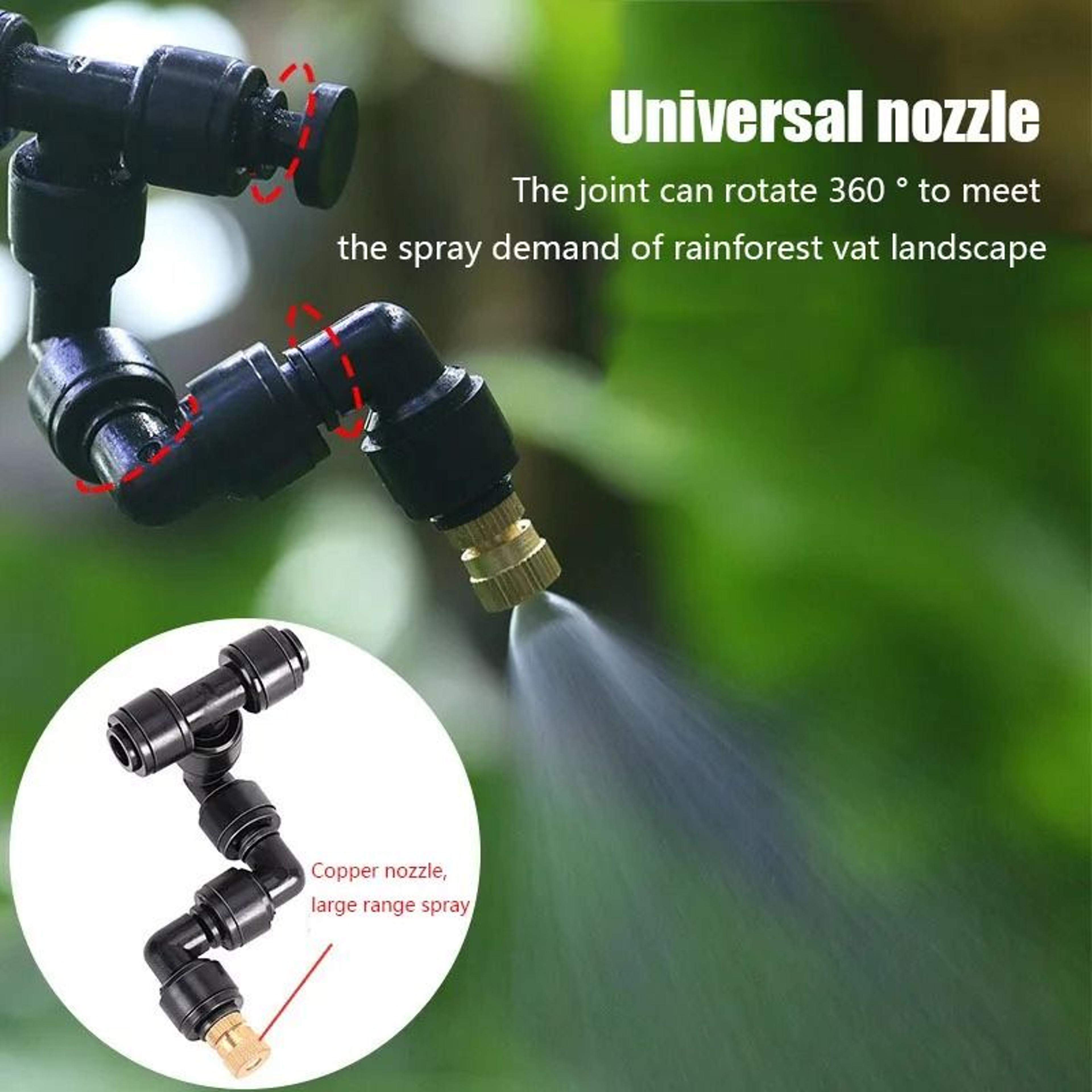 360-degree rotating adjustable reptile fogger nozzle & terrarium mist sprinkler