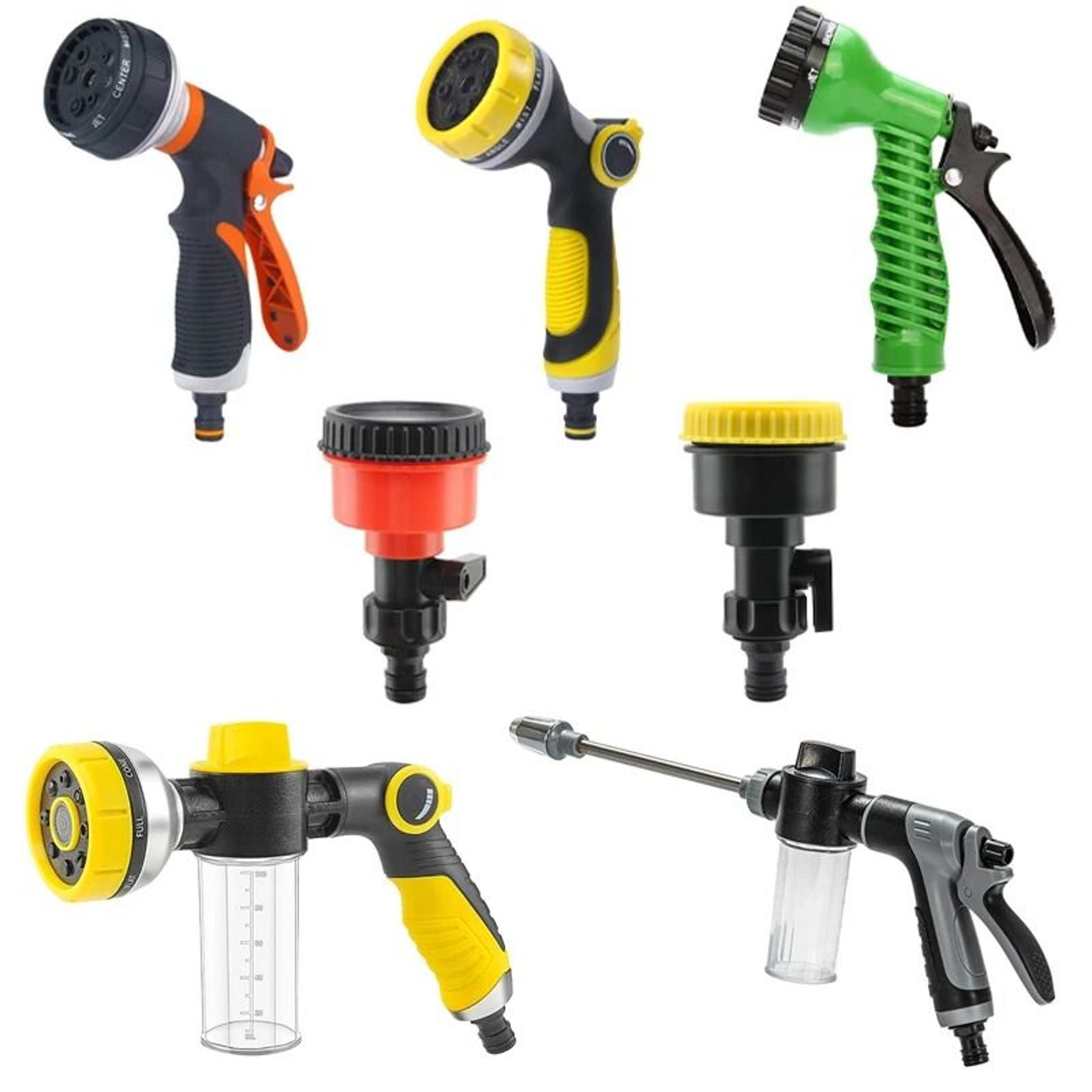 high-pressure garden water spray gun with built-in foam bottle container