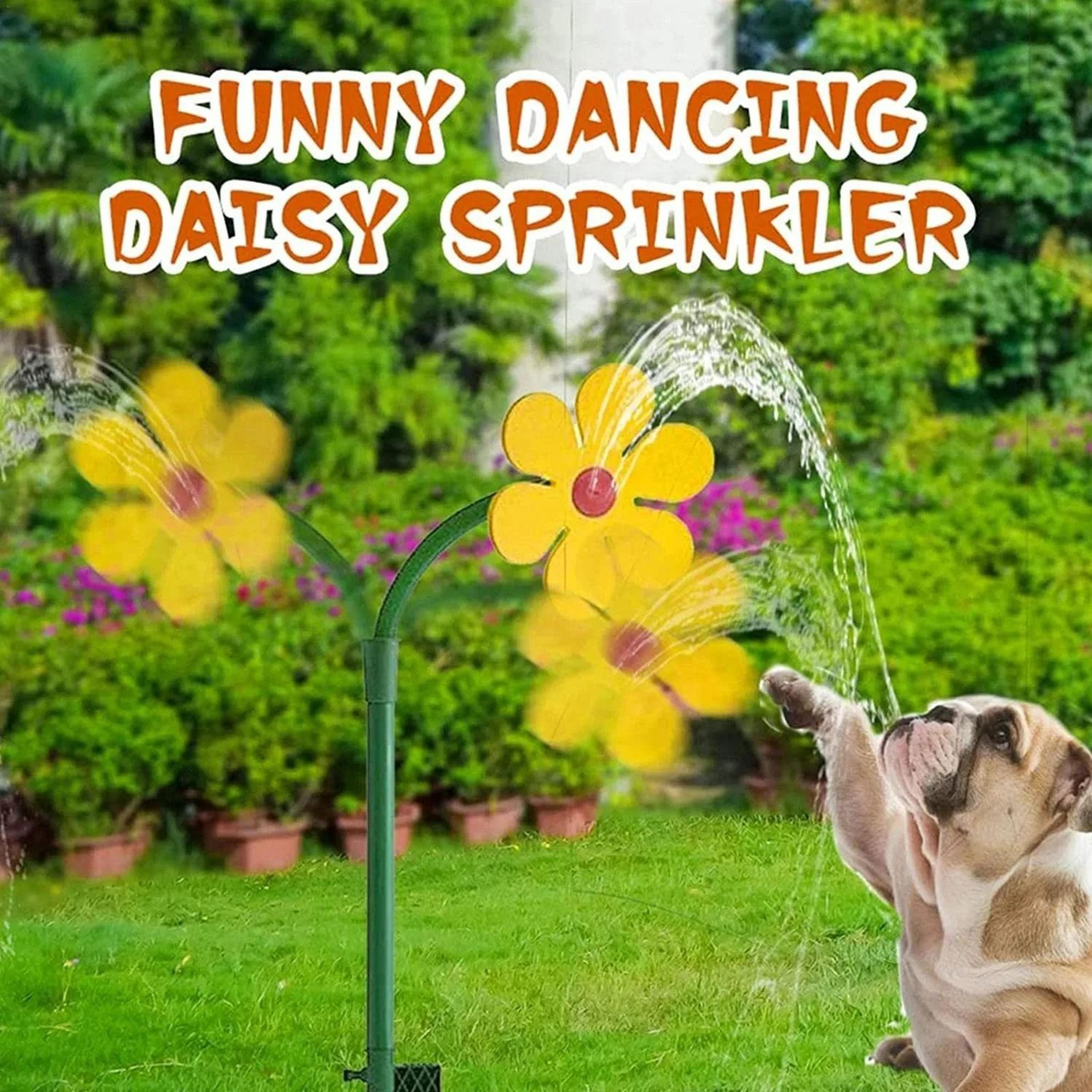 flower-shaped 720-degree rotating crazy spin garden & lawn sprinkler