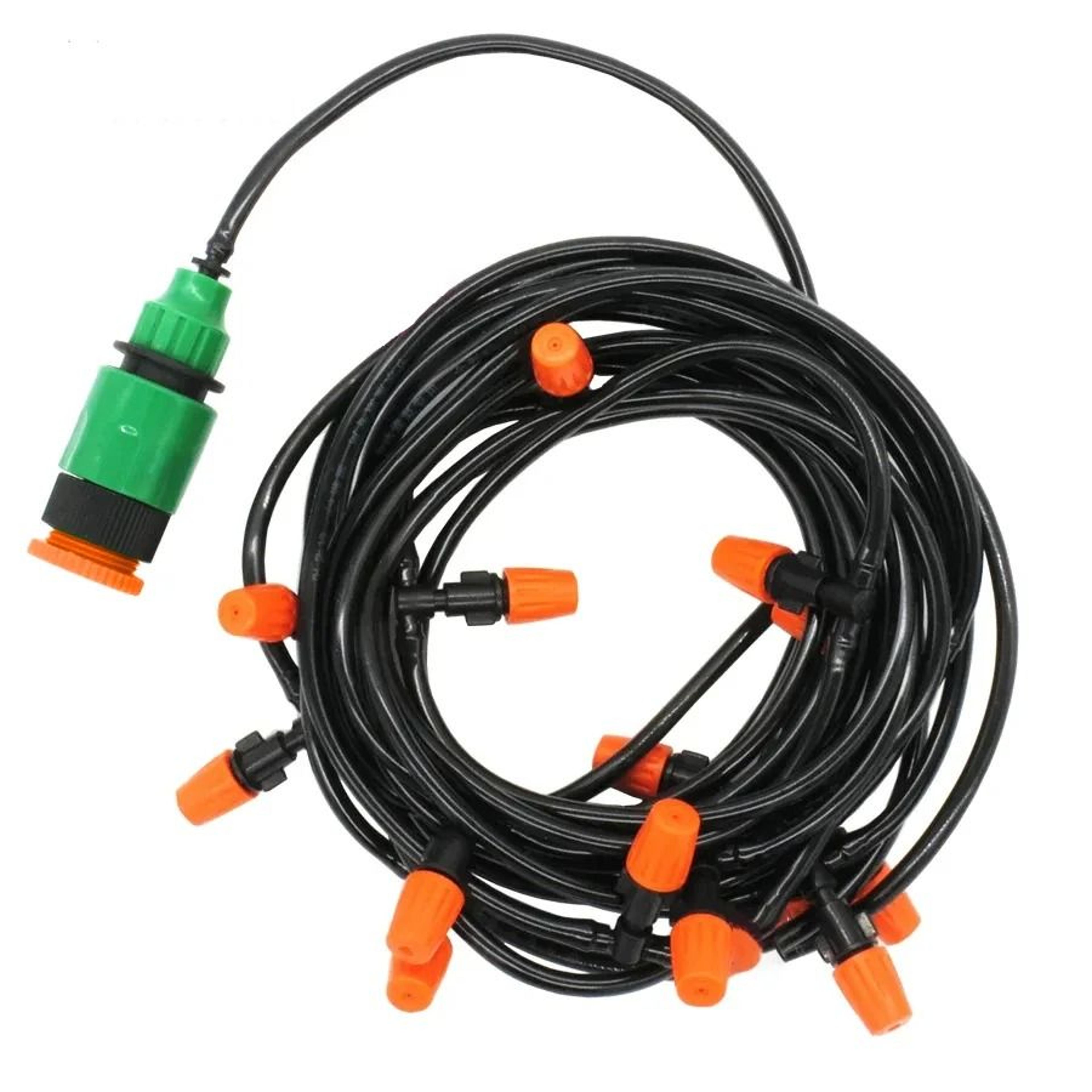 garden fog nozzles misting irrigation kit with 4/7 pe hose & connectors