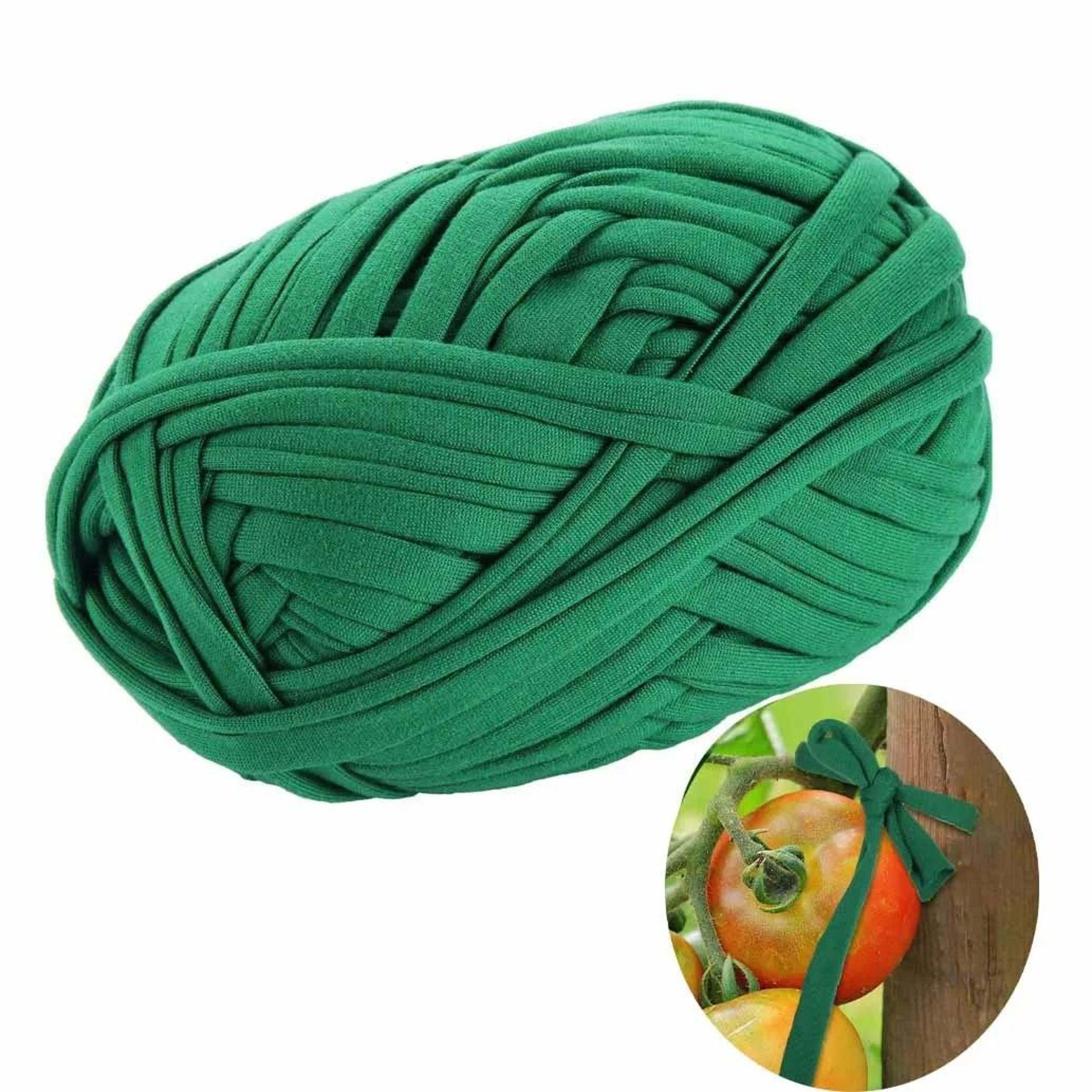 98.4 foot garden green cloth strip rope plant support tie – reusable plant strapping and cable organizer