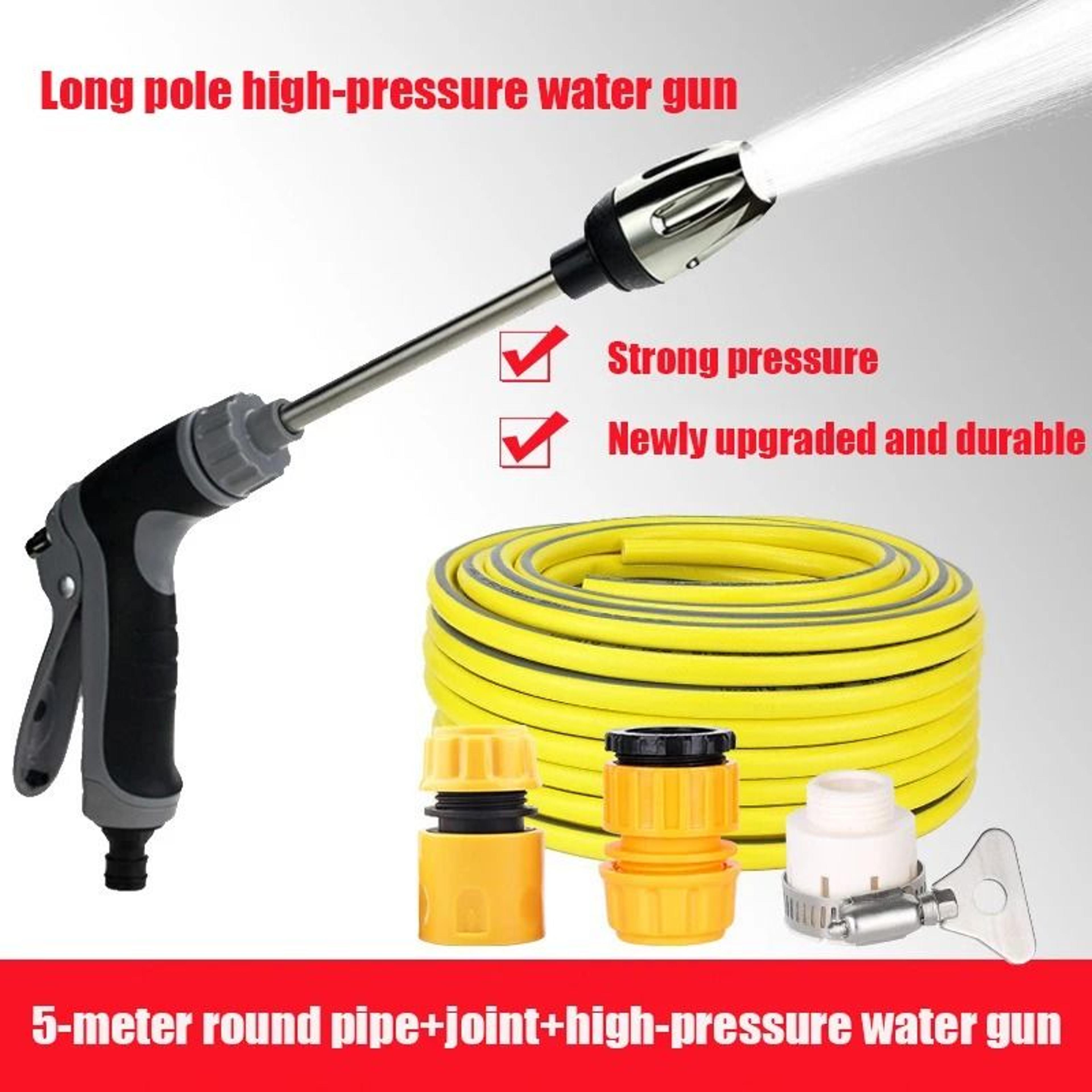 portable multifunctional 32.8 foot hose and long pole high pressure water gun sprinkler set