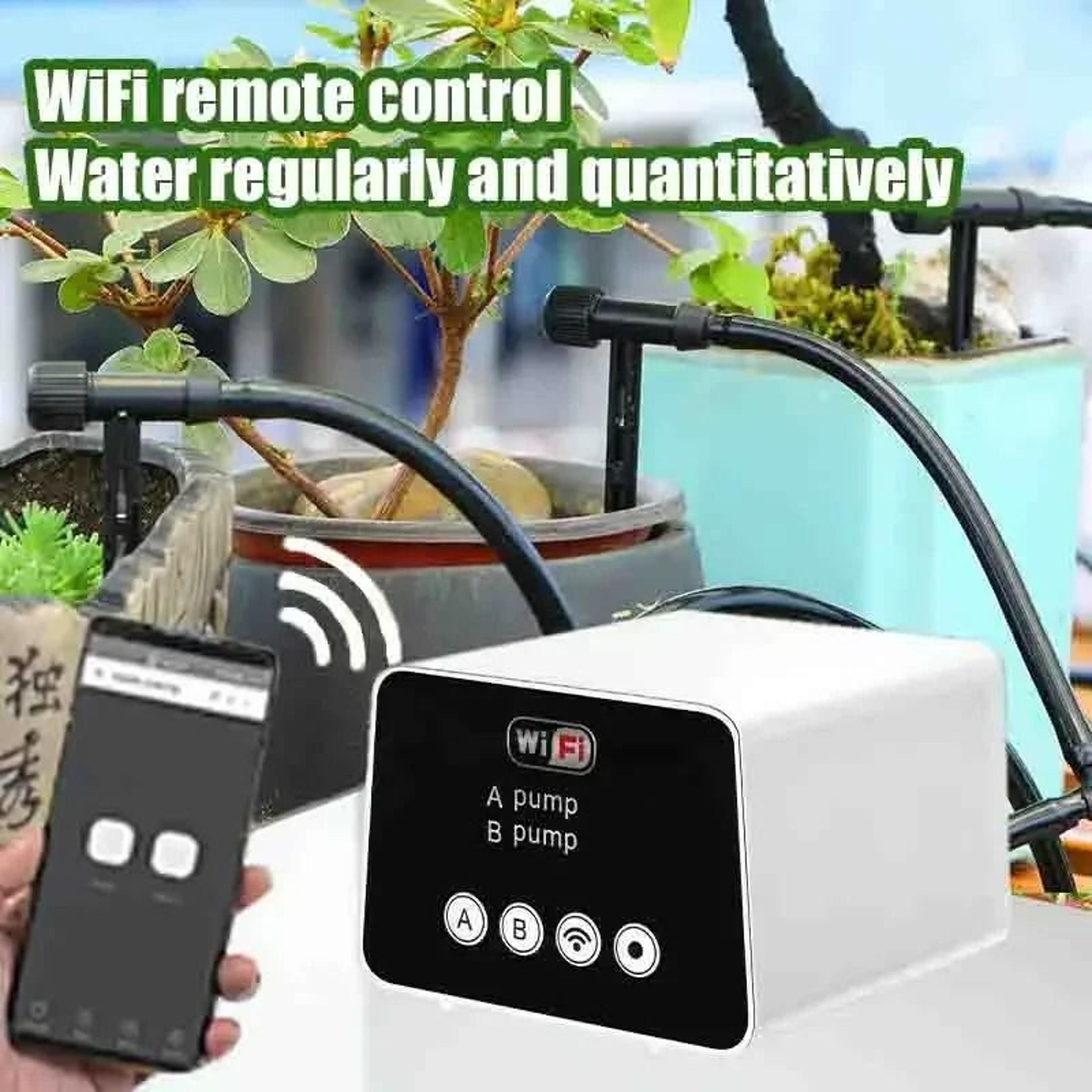 smart wi-fi double pump automatic drip irrigation timer system
