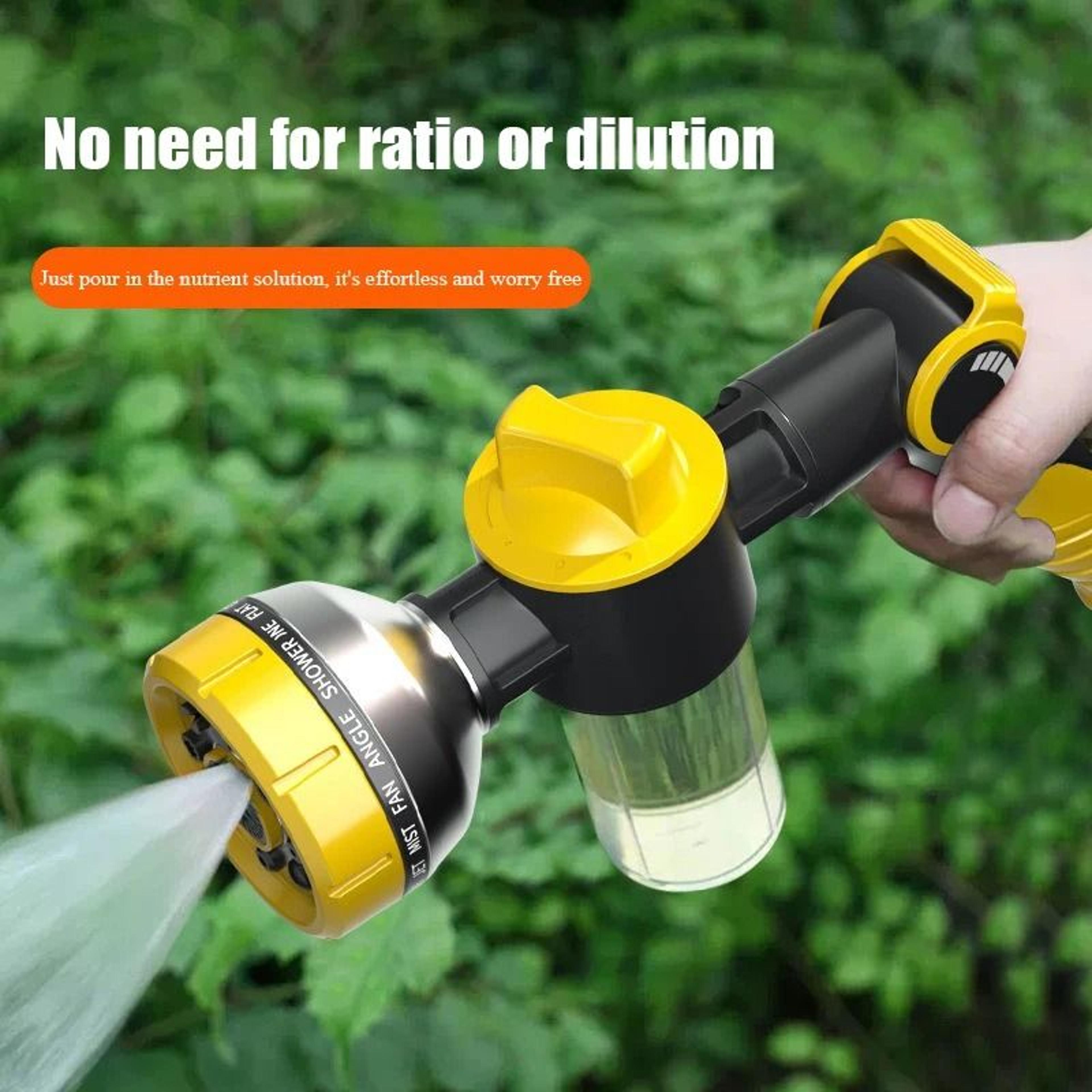 high pressure water gun with 32.8 foot hose and foam sprinkler set for car washing and garden care