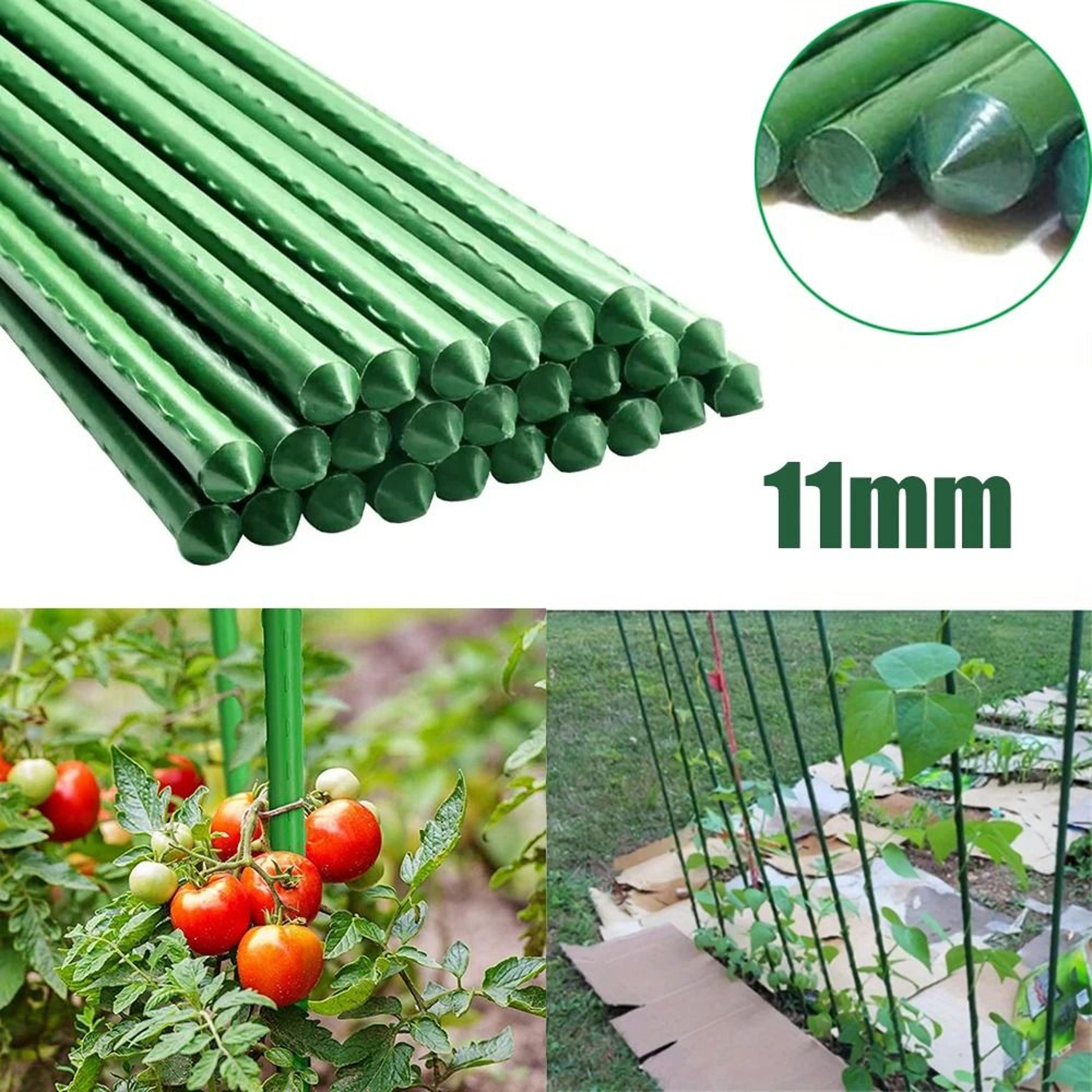 plastic coated steel plant stakes – heavy duty gardening support pillars