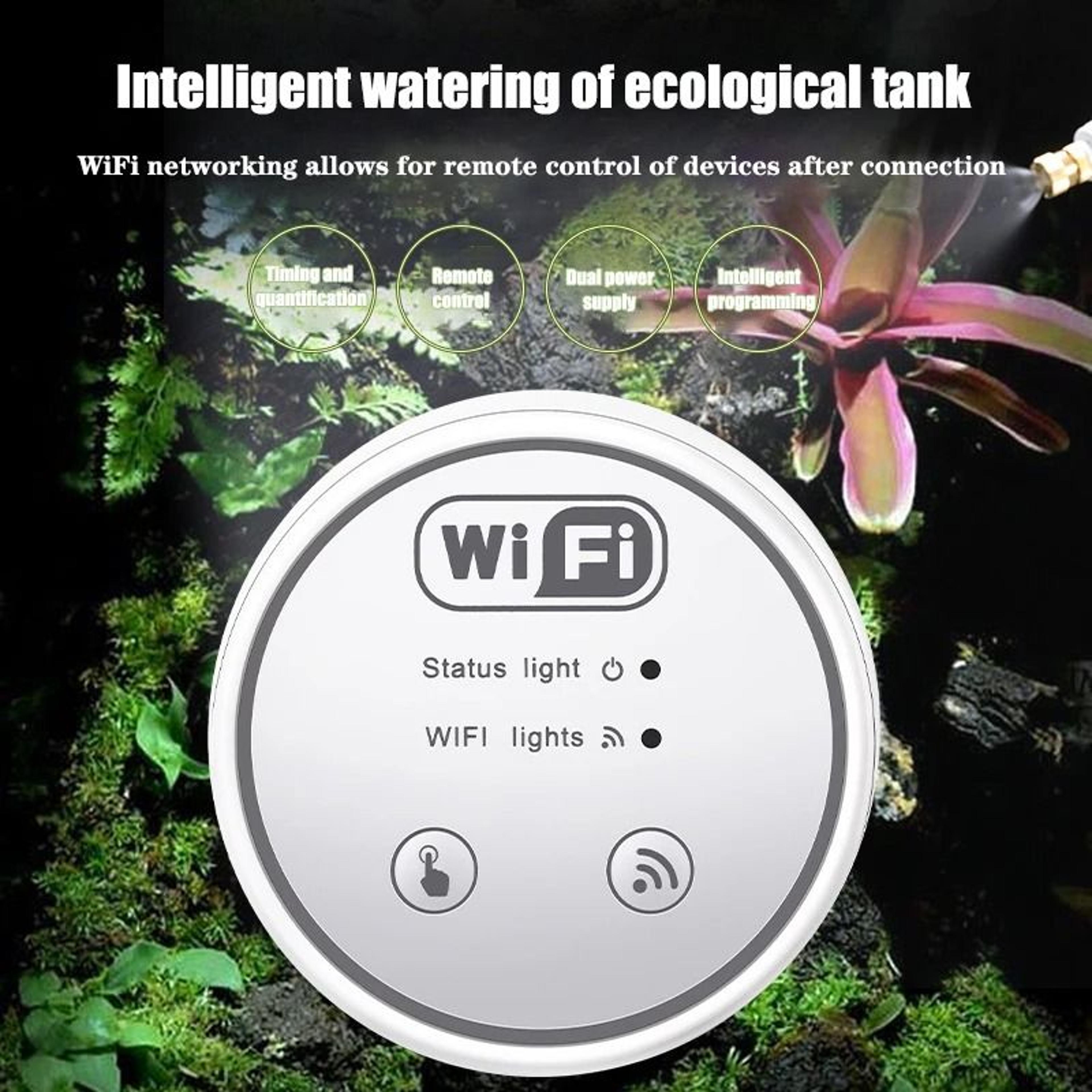 wifi app control intelligent reptile timing spray system – automatic mist rainforest kit for terrariums and greenhouses