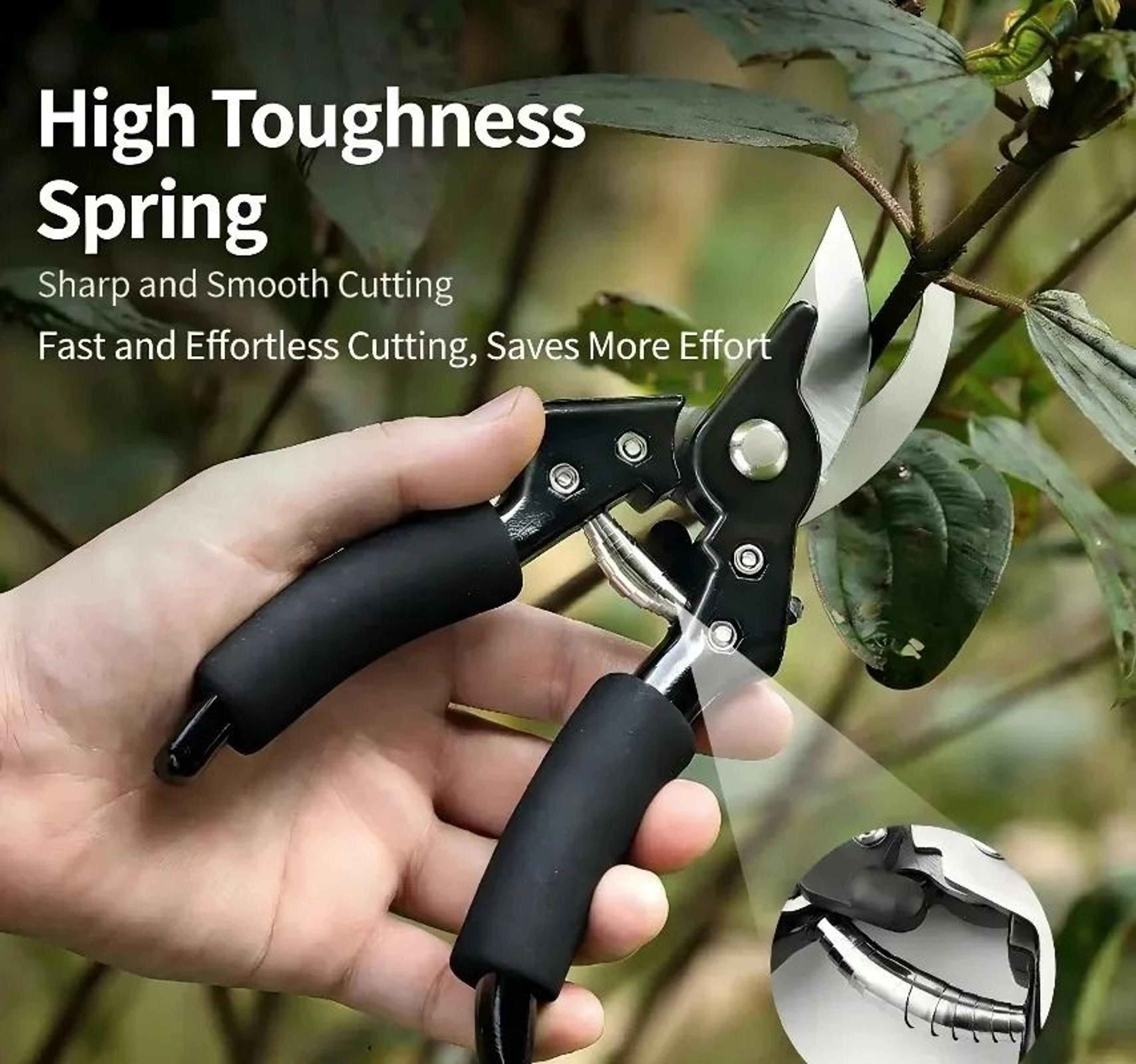 stainless steel labor saving pruning shears – heavy duty anti slip garden scissors for bonsai and fruit trees