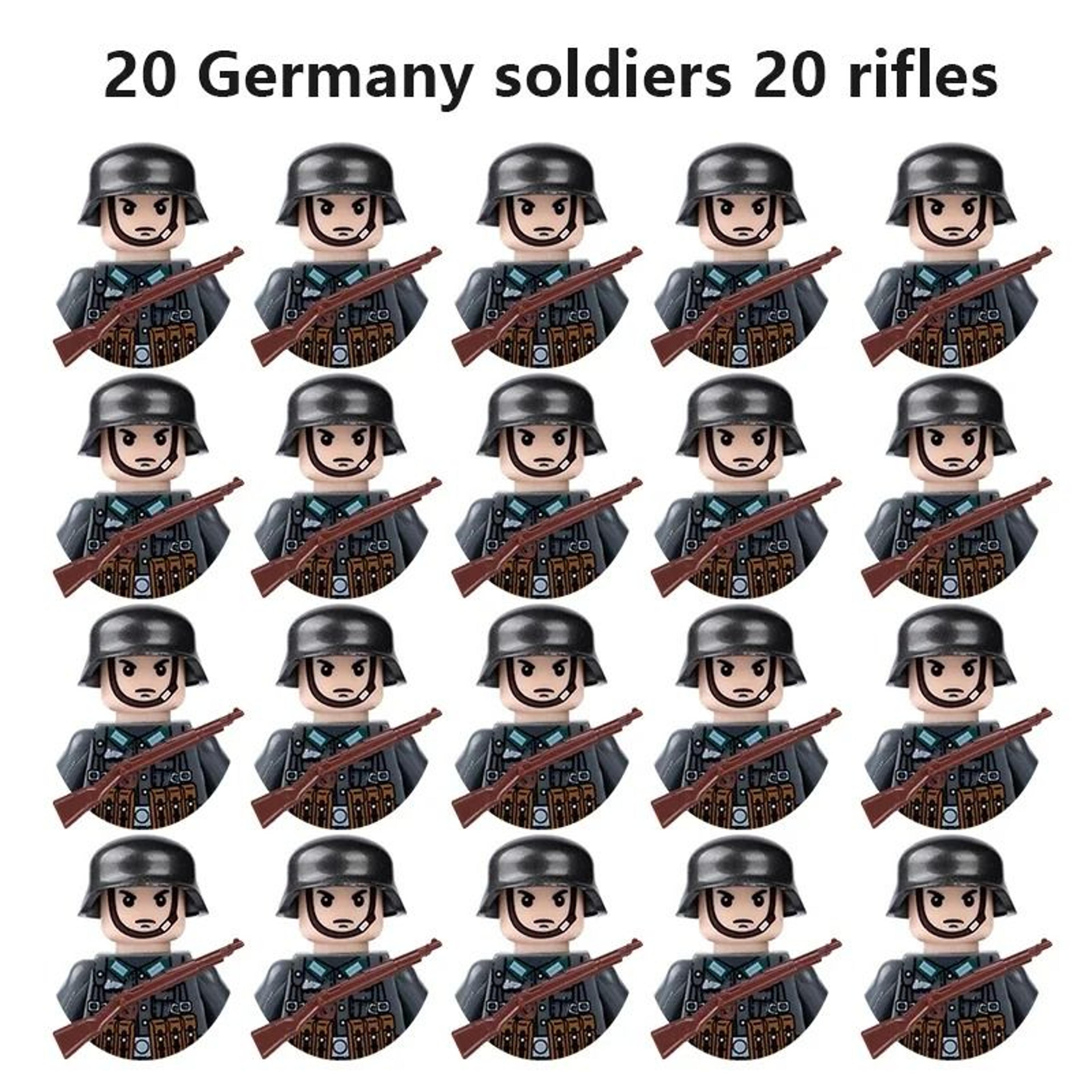 20 pcs ww2 military army soldiers building blocks – mini action figures bricks toys for boys & collectors