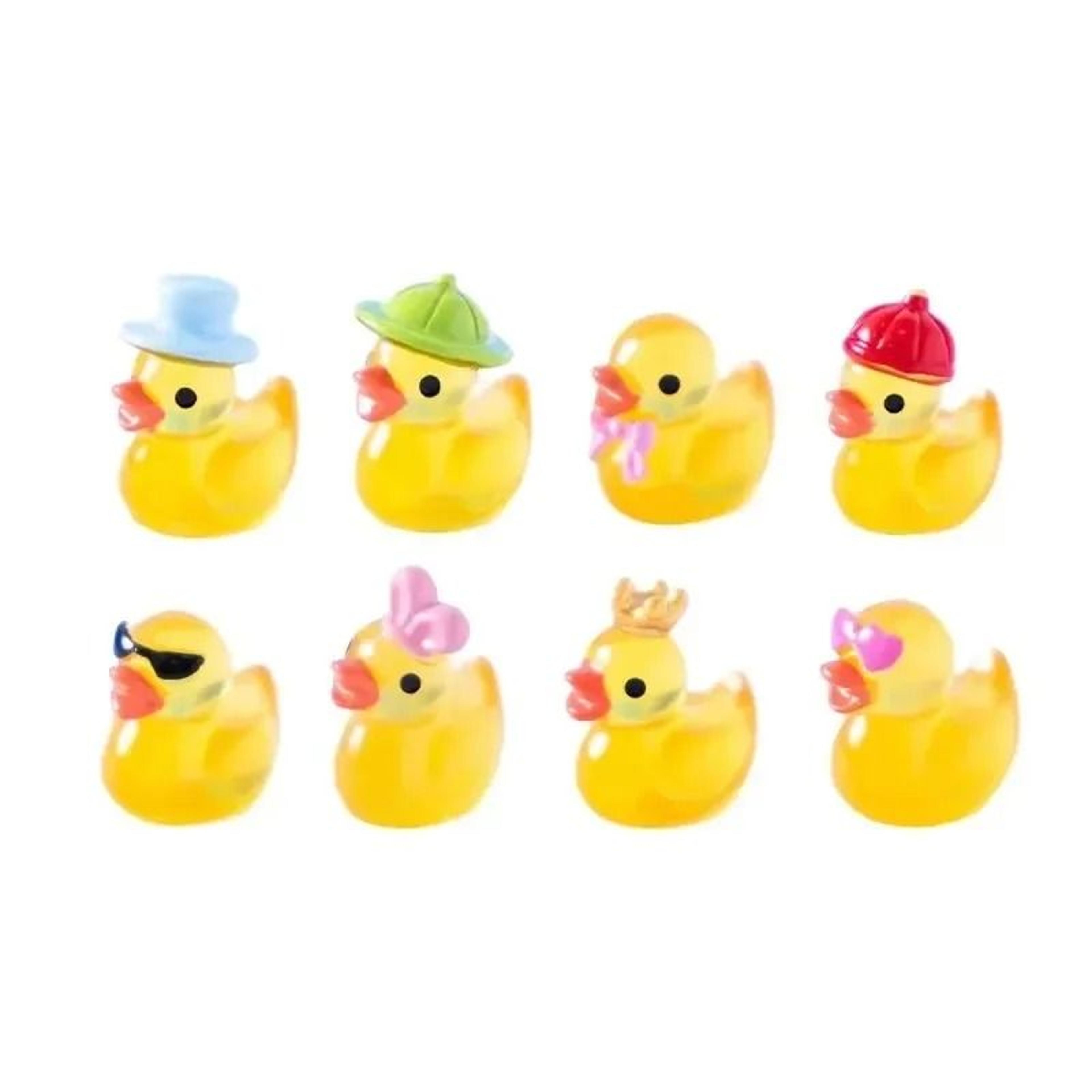 mini yellow luminous duck ornaments miniature glow in the dark ducks for micro fairy garden landscape and home decor