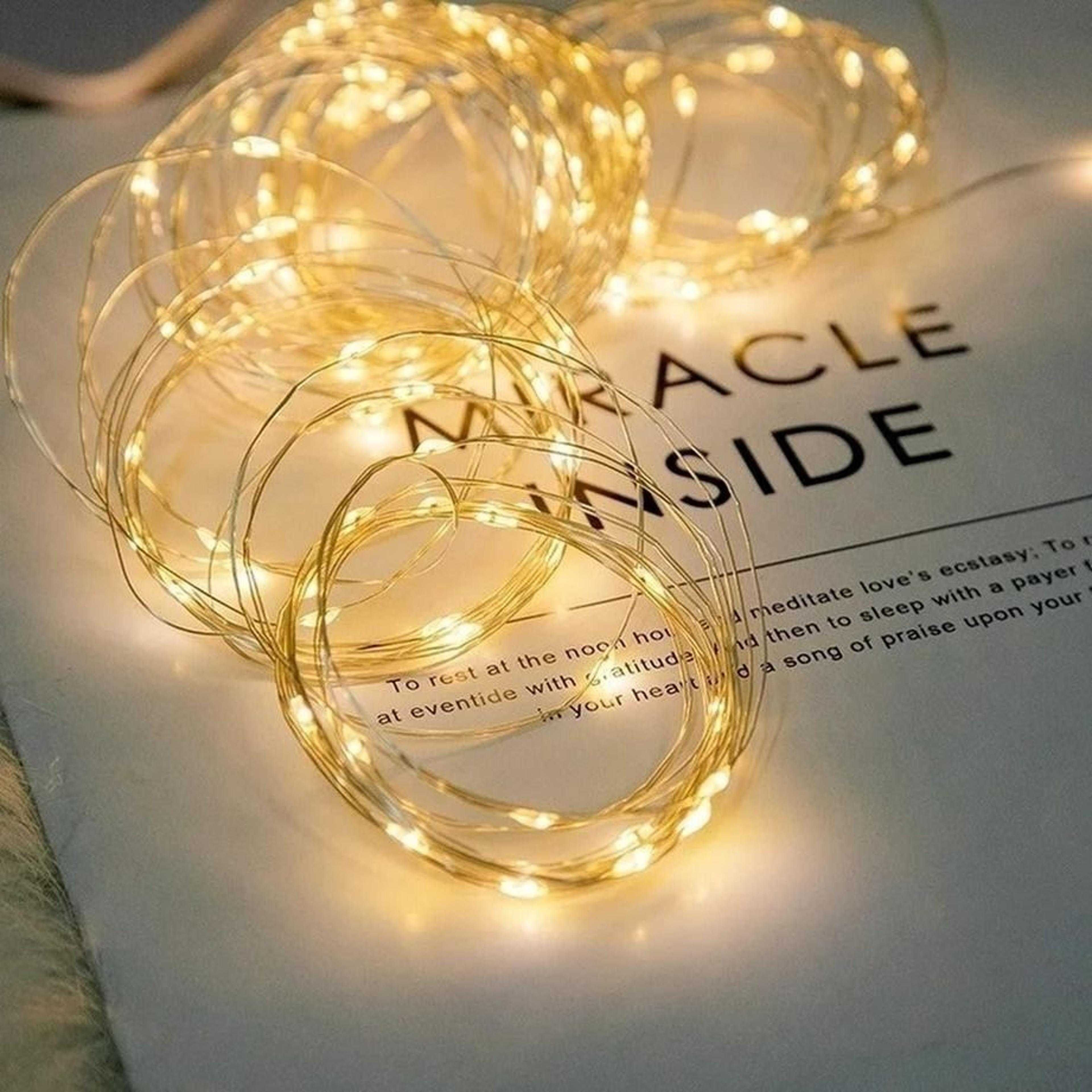 10 pack copper wire led string lights fairy garland lamps for christmas trees weddings and party decor