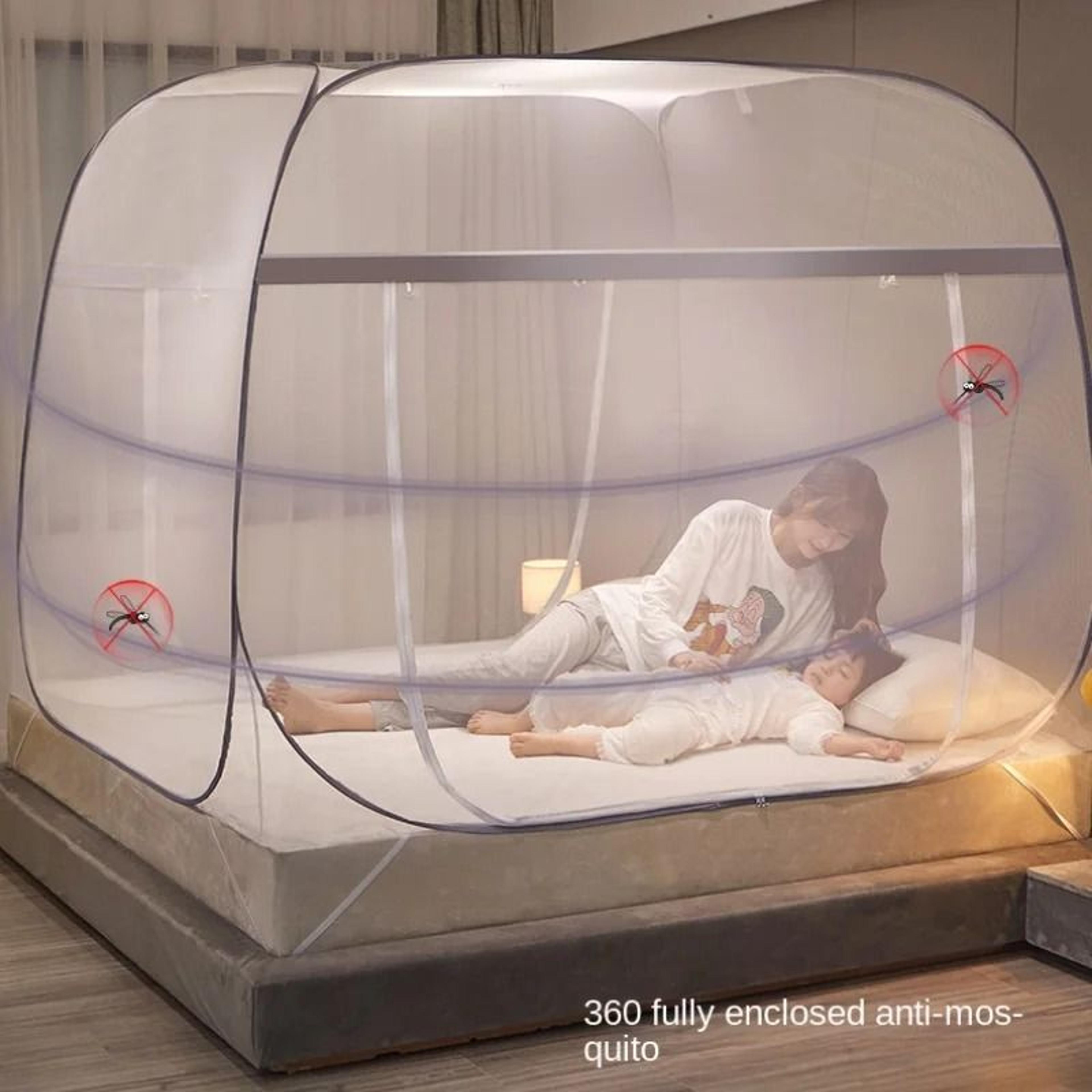 pop up folding mosquito net canopy portable bed mesh curtain no installation bedding tent