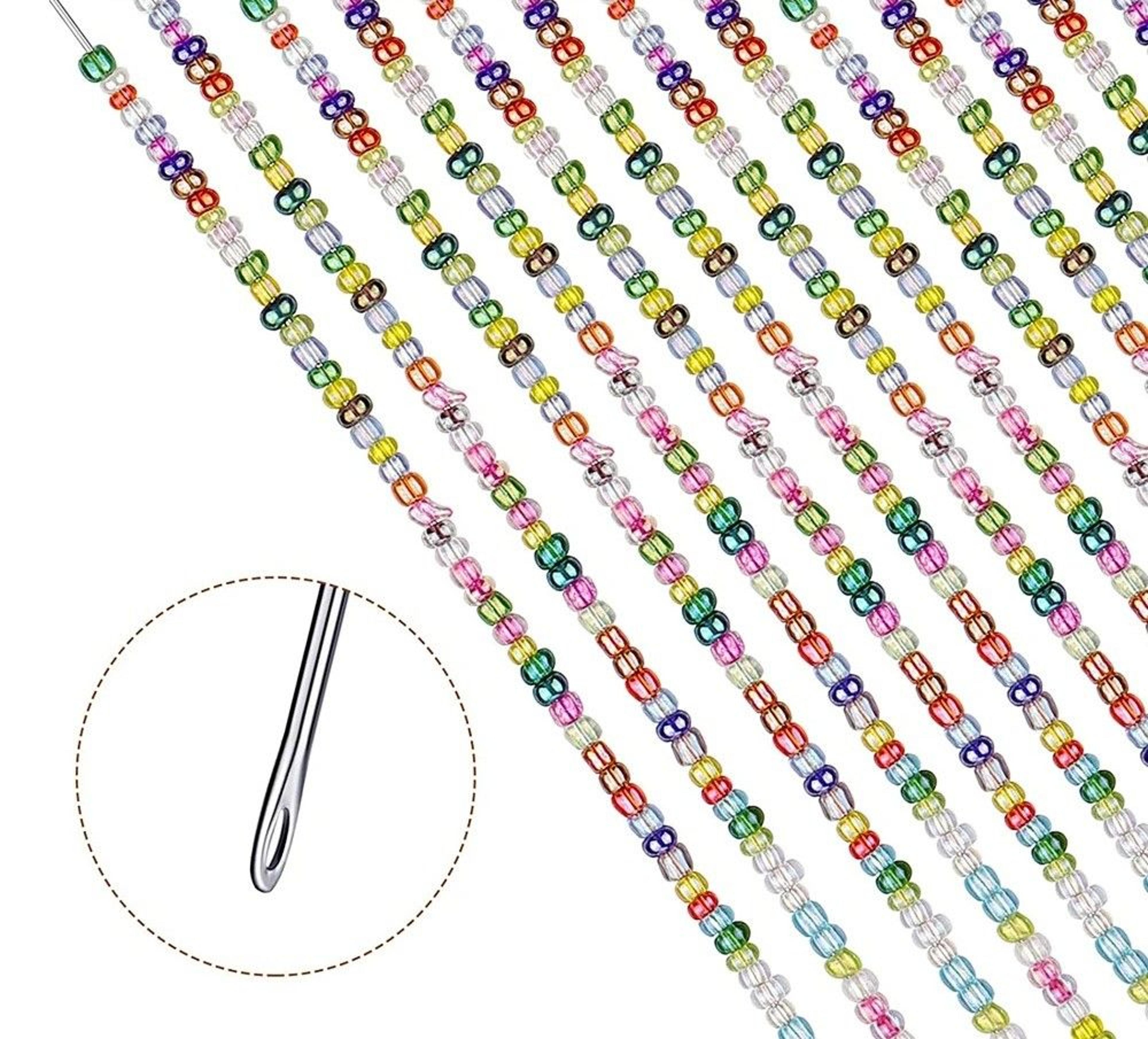 5 pieces curved stainless steel beading needles thin bead spinner needle set for jewelry making