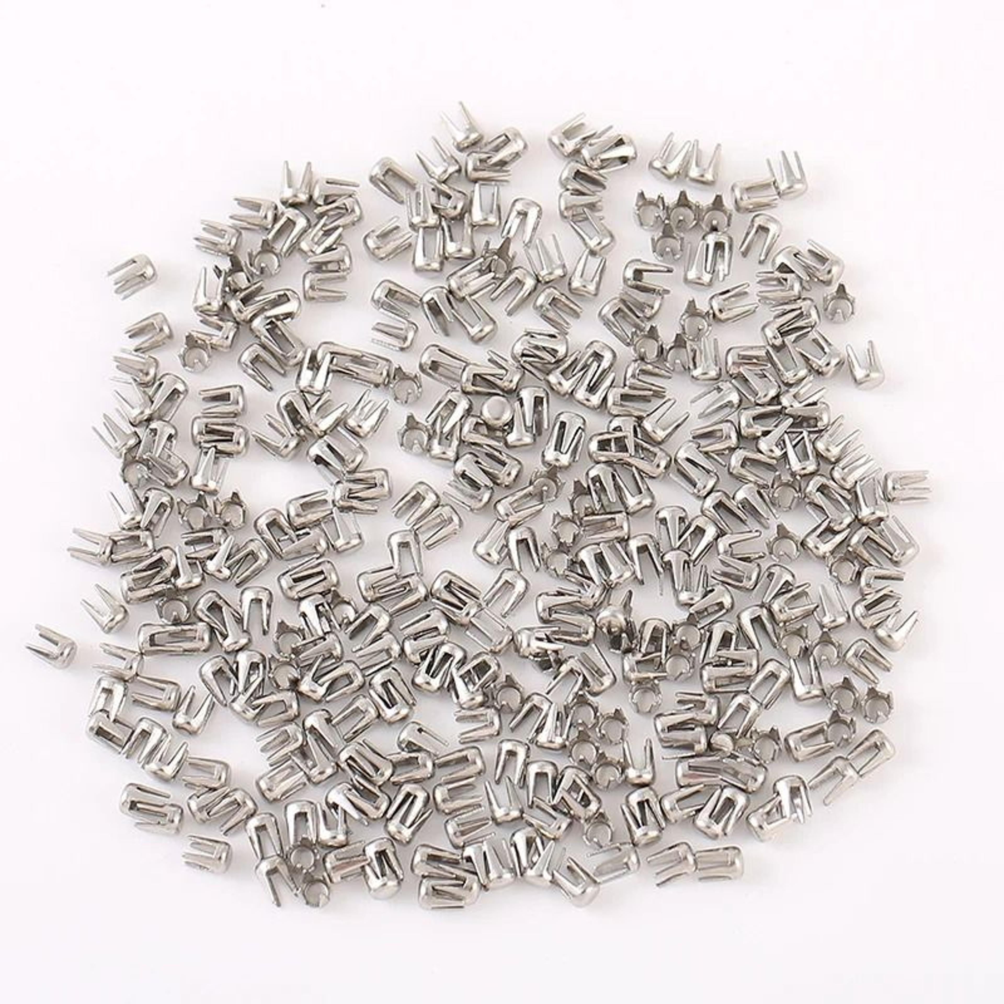 0.09in spikes rivets stainless steel four claw pearl nails diy beading machine accessories