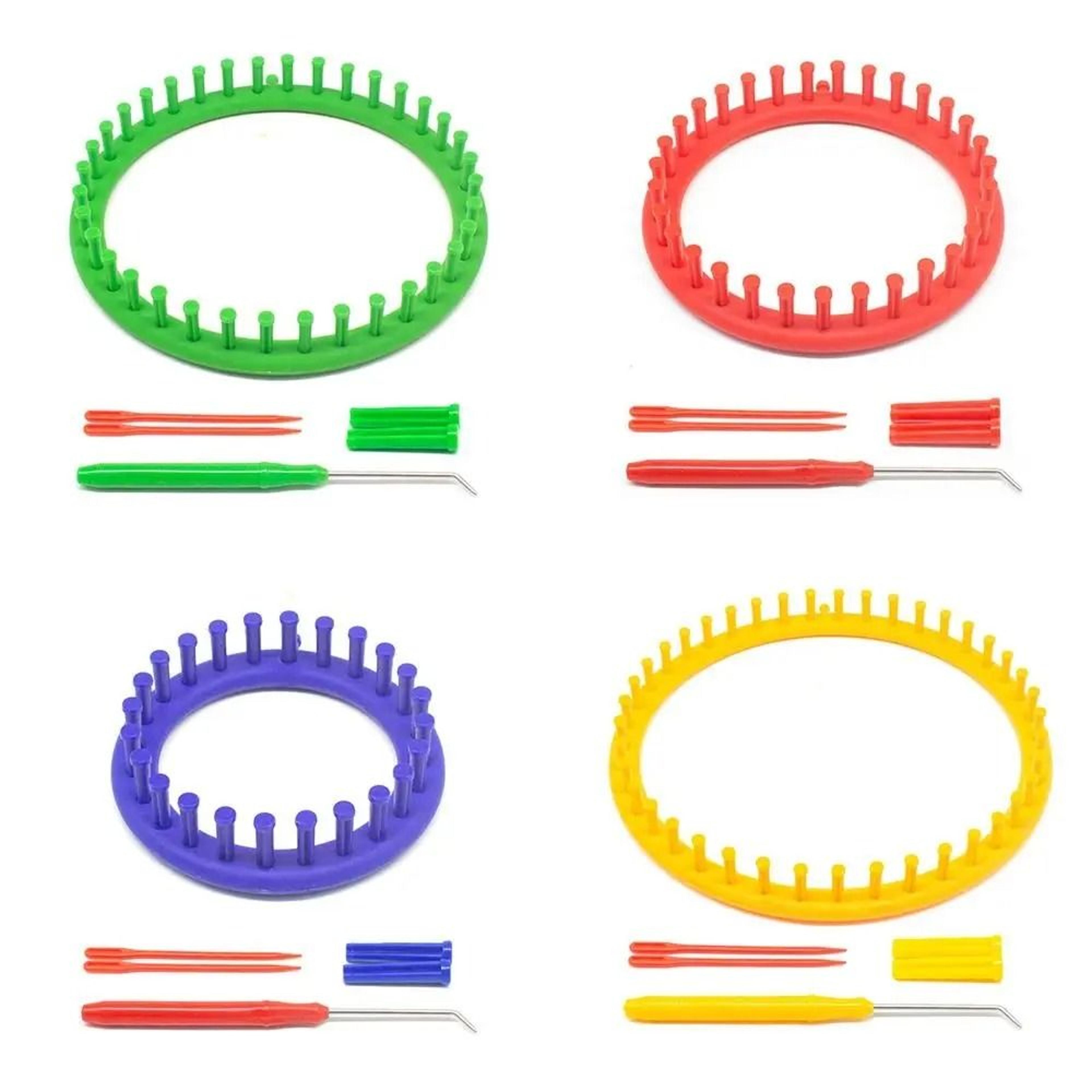 circular craft loom weaver device for weaving scarf sweater hat shawl