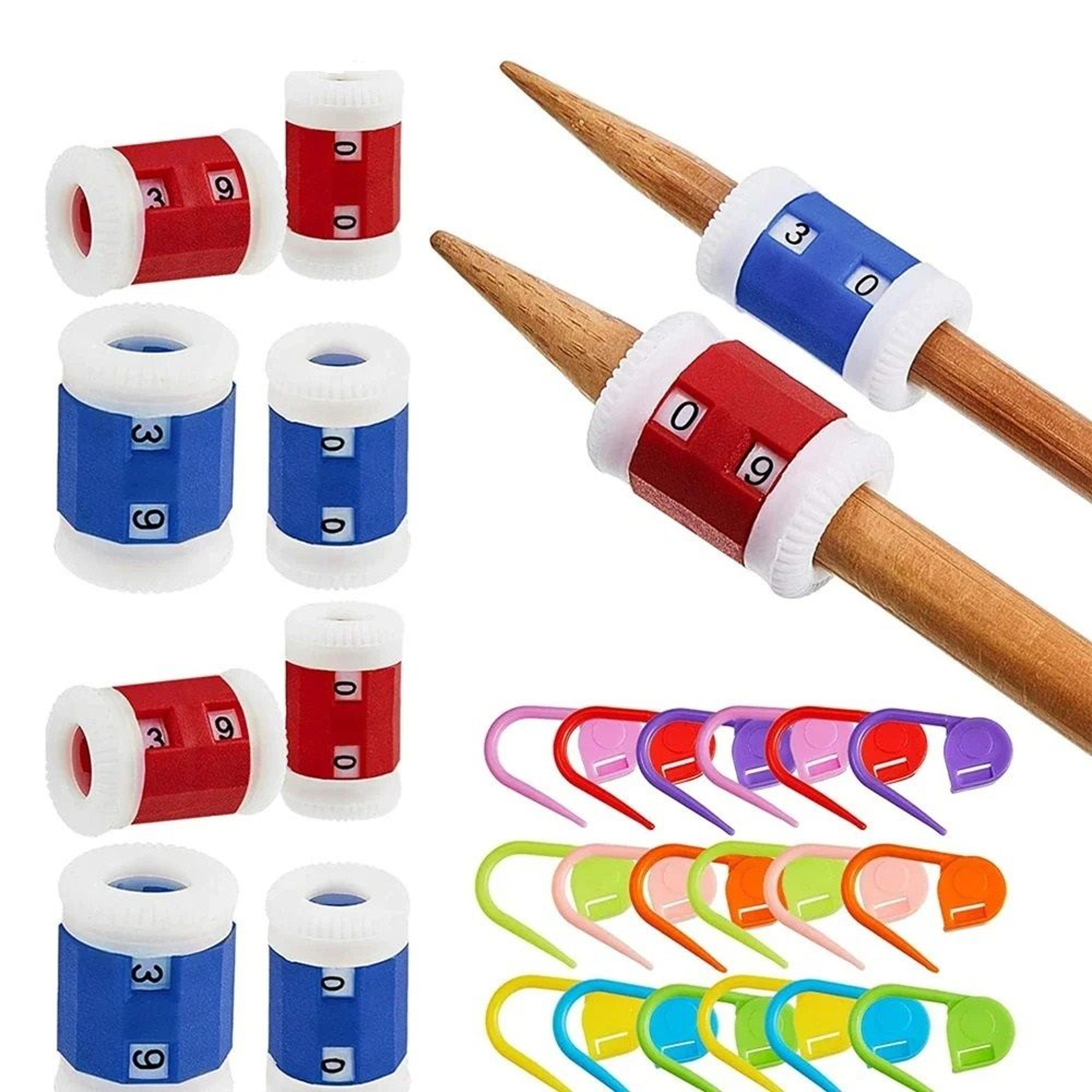 20 pieces locking stitch markers with 4 pieces row counters knitting crochet tool kit
